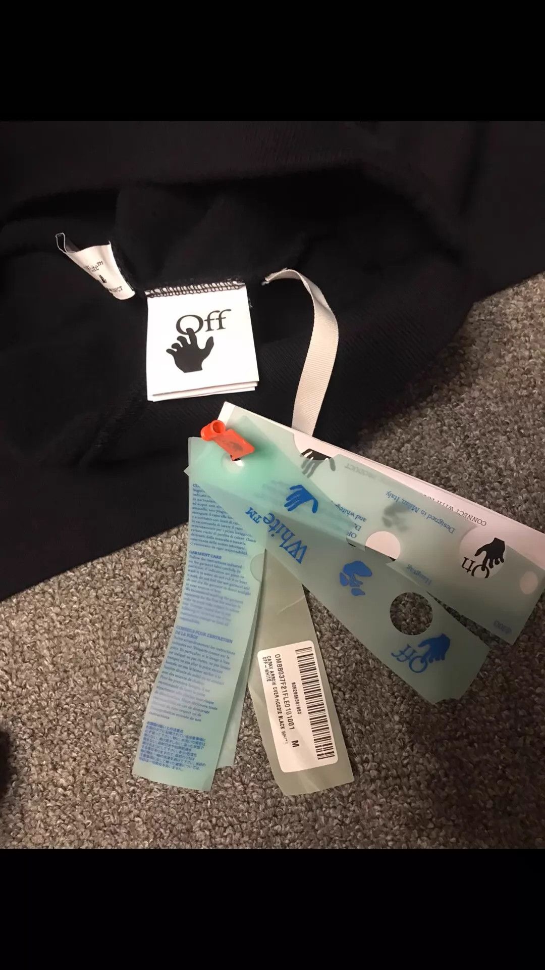 Off-White Off White New Classic Cotton Hoodie M Back Painting Size US M / EU 48-50 / 2 - 4 Thumbnail