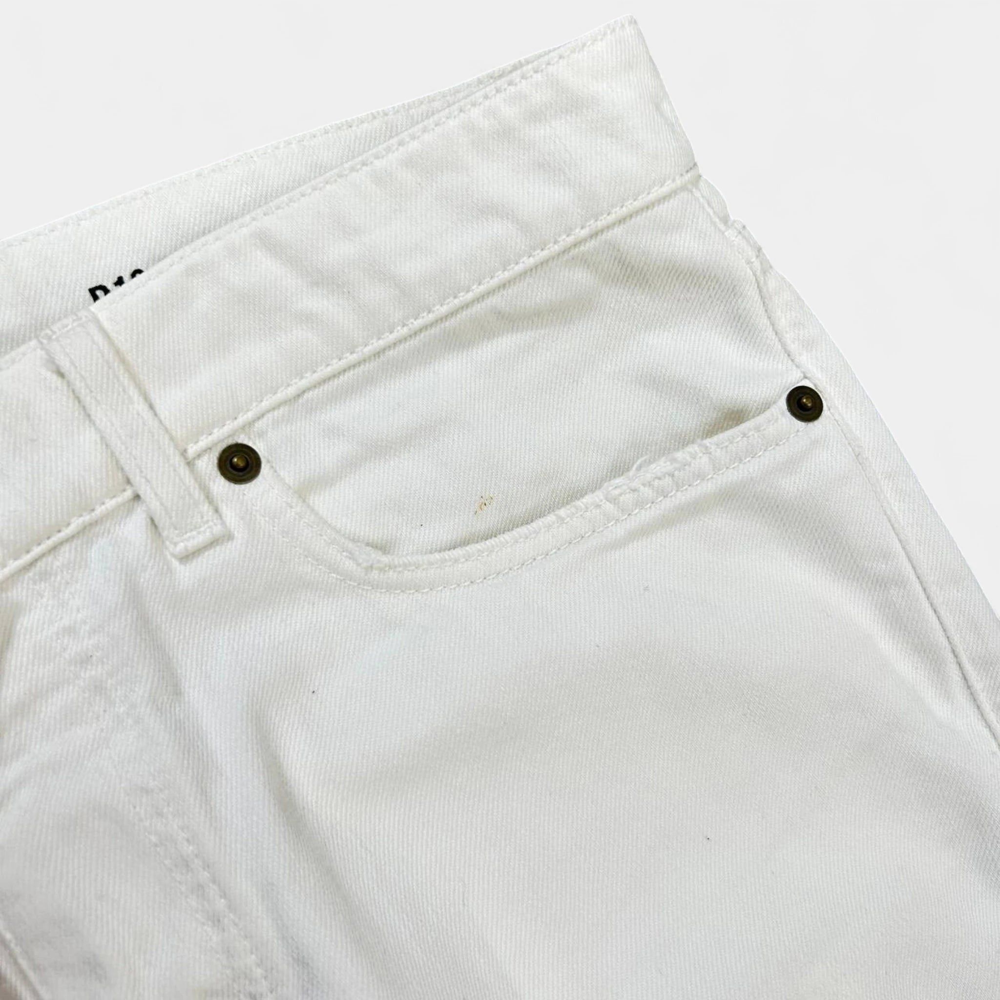 Saint Laurent Paris Saint Laurent D10 2016 Distressed White Skinny Jeans Size US 32 / EU 48 - 4 Thumbnail