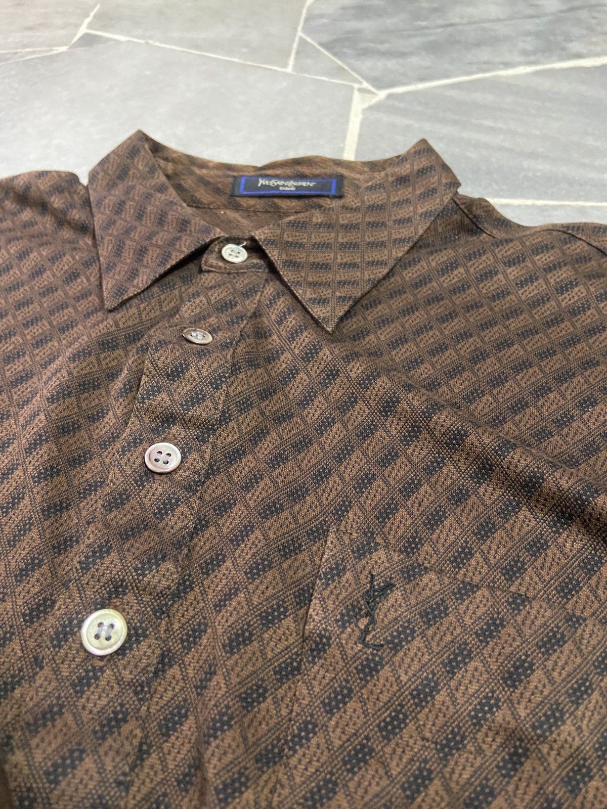 Yves Saint Laurent Vintage Yves Saint Laurent Polo Shirt Long Sleeve YSL Size US M / EU 48-50 / 2 - 8 Thumbnail