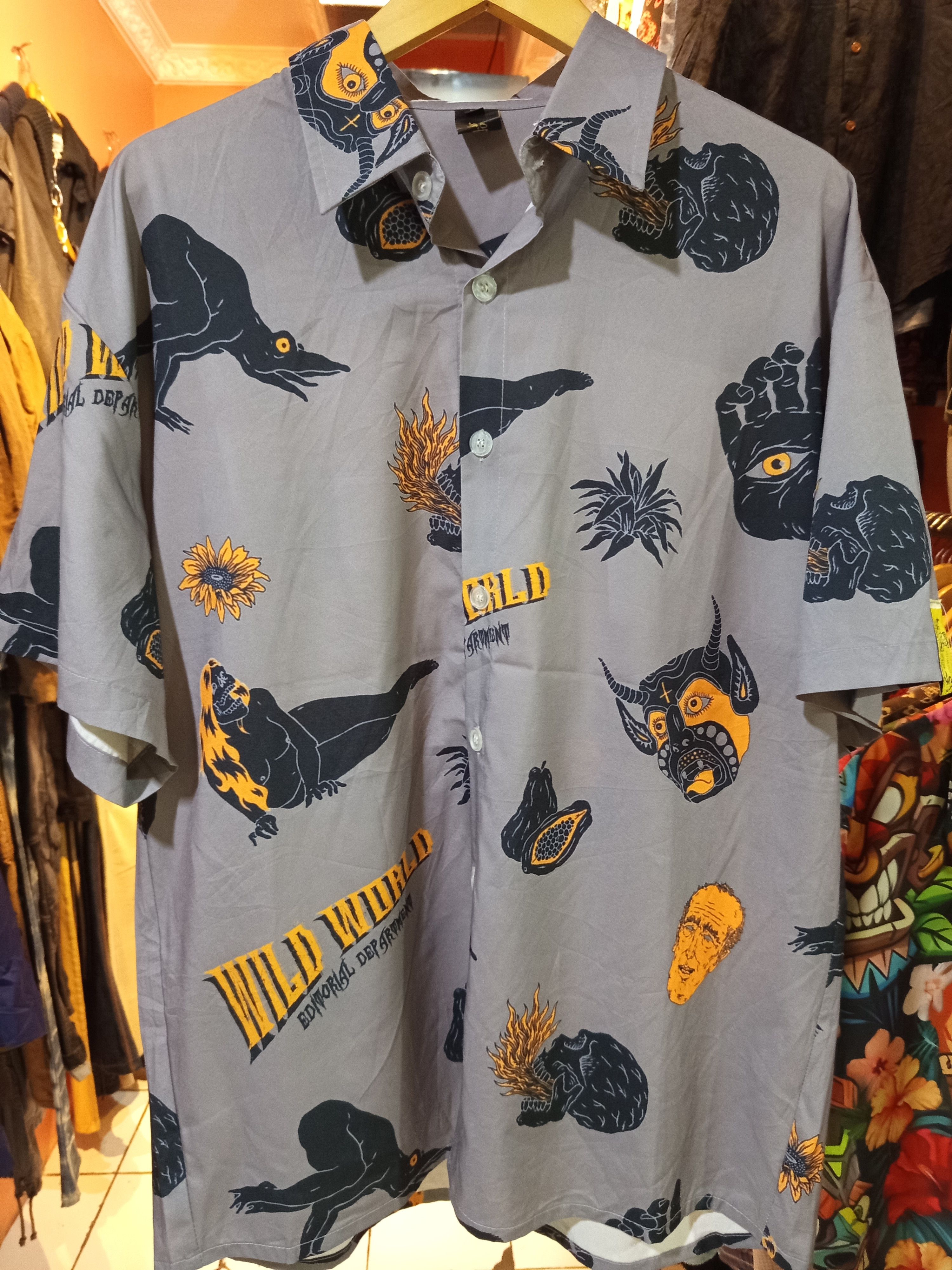 Vintage Editorial Department Surreal Wild World Shirt Size US XL / EU 56 / 4 - 1 Thumbnail