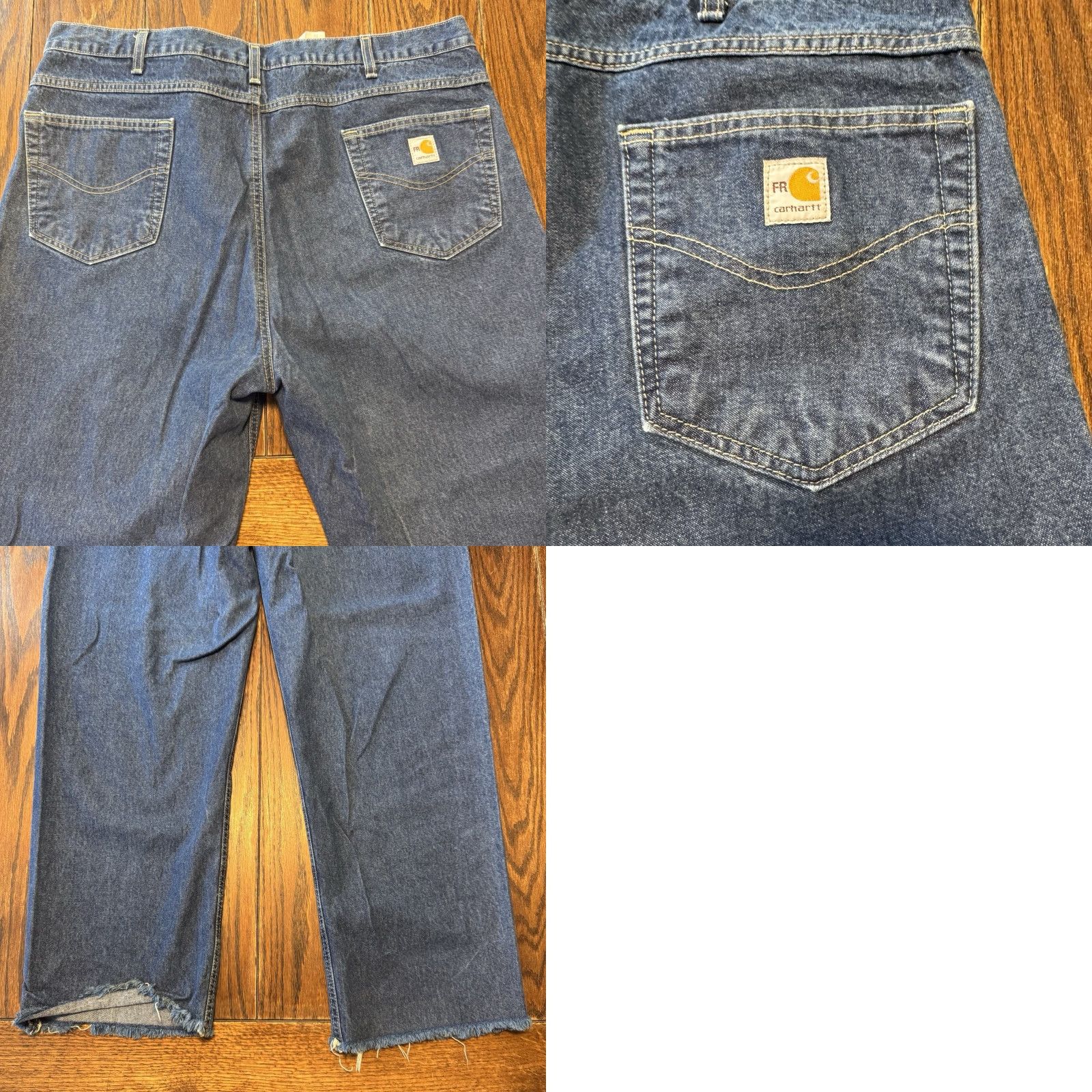 Carhartt VINTAGE Carhartt Jeans Mens 44x32 Flame-Resistant FR Work Denim 5-Pocket Relaxed Straight Blue 1990s Mens Size US 44 / EU 60 - 8 Thumbnail