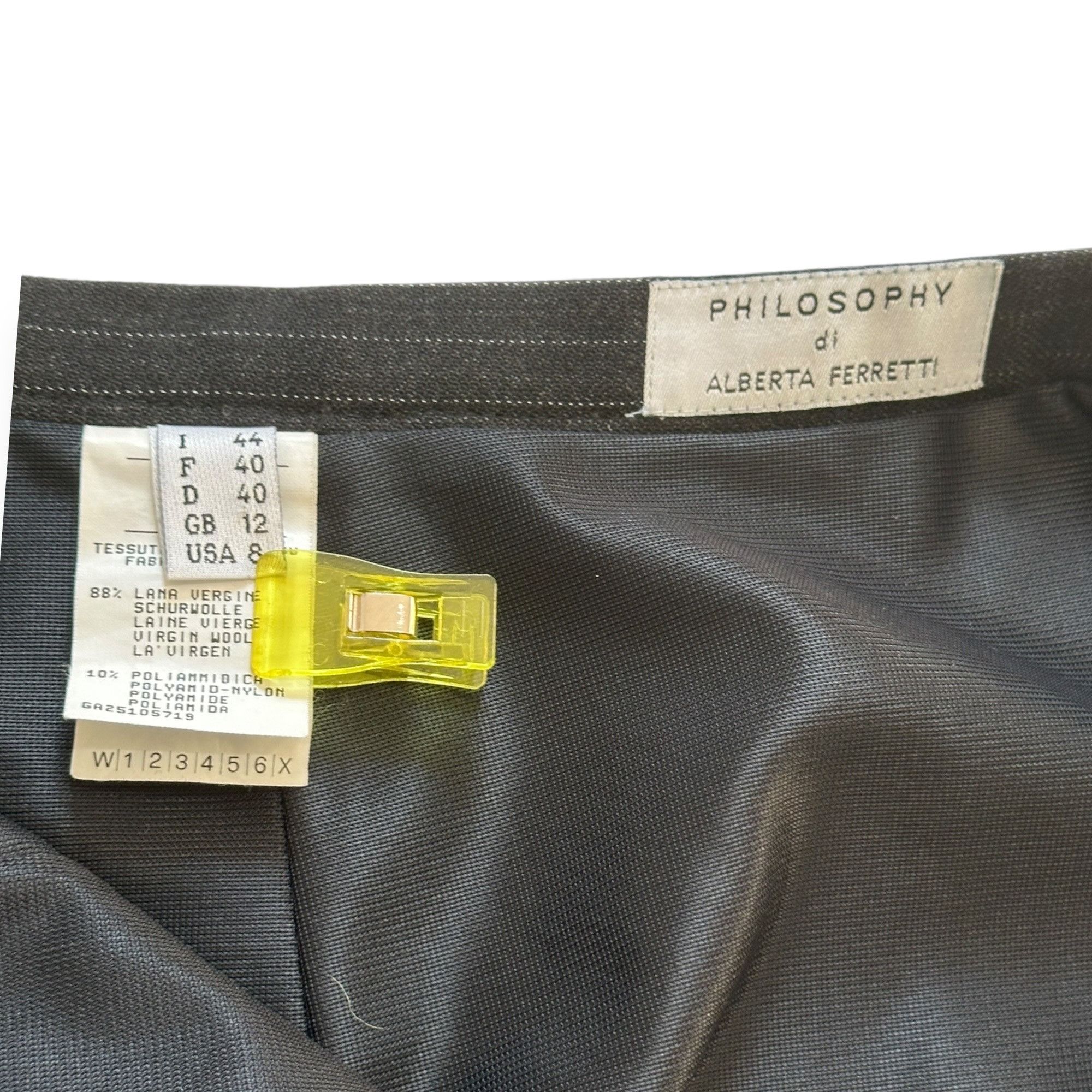 Alberta Ferretti Philosophy di Alberta Ferretti Maxi Pin Stripe Wool Skirt Size 30" / US 8 / IT 44 - 3 Thumbnail