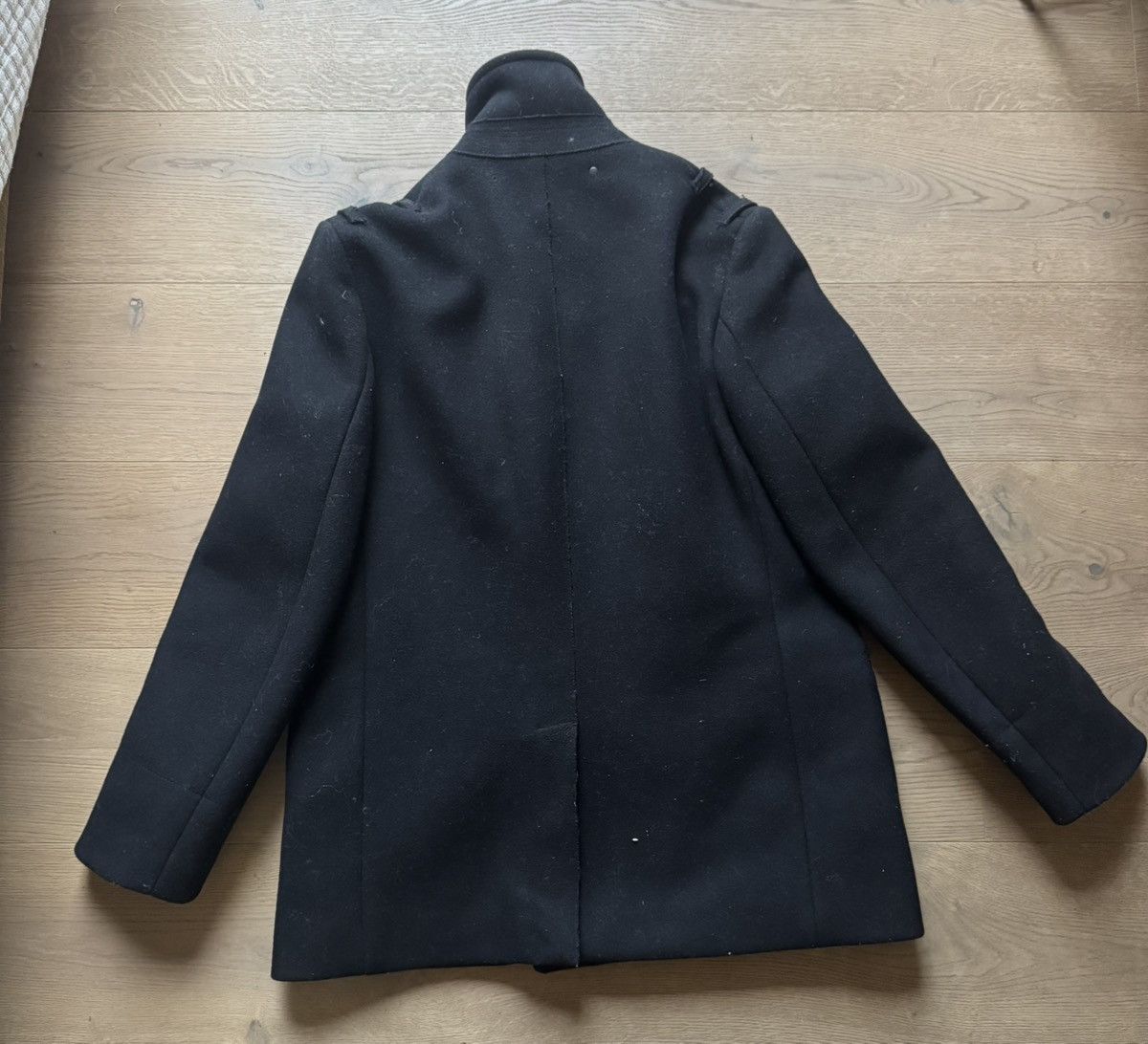 Marc Jacobs Marc Jacobs Wool Peacoat Structured Black Outerwear Classic Size US XL / EU 56 / 4 - 3 Thumbnail