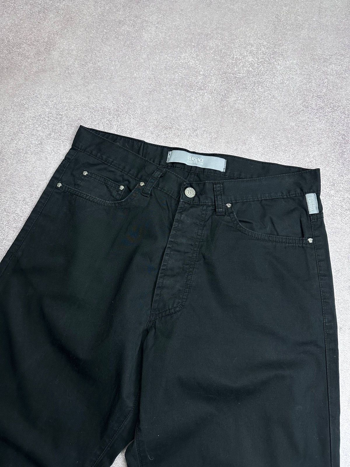 Versace Vintage Versace Medusa Black Baggy Jeans 34 Size US 34 / EU 50 - 5 Thumbnail