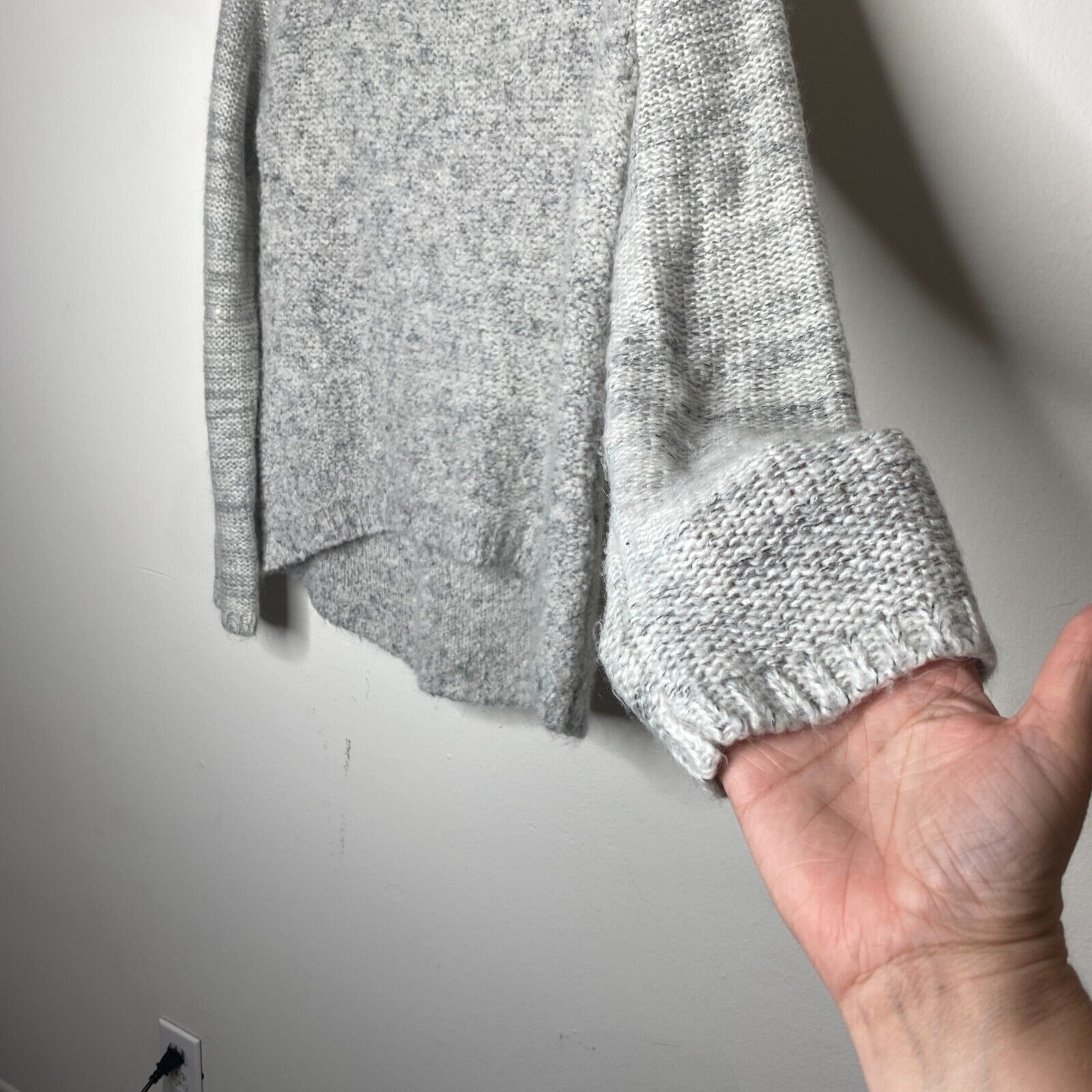 Other John + Jenn Gray Marled High-Low Mock Neck Sweater SP Size S / US 4 / IT 40 - 5 Thumbnail