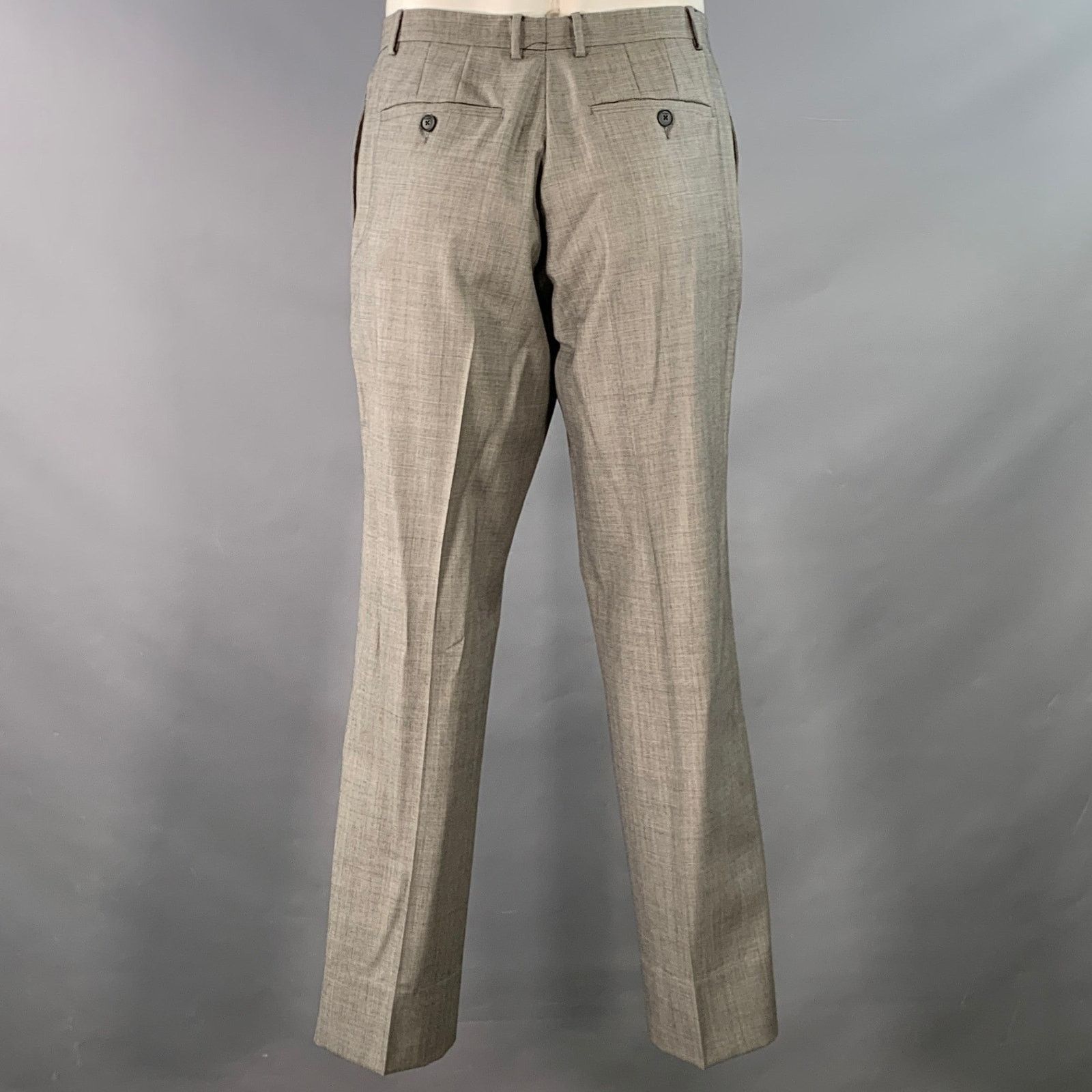 Paul Smith The Kensington Regular Grey Wool Slim Fit Notch Lapel Suit Size 46R - 5 Thumbnail