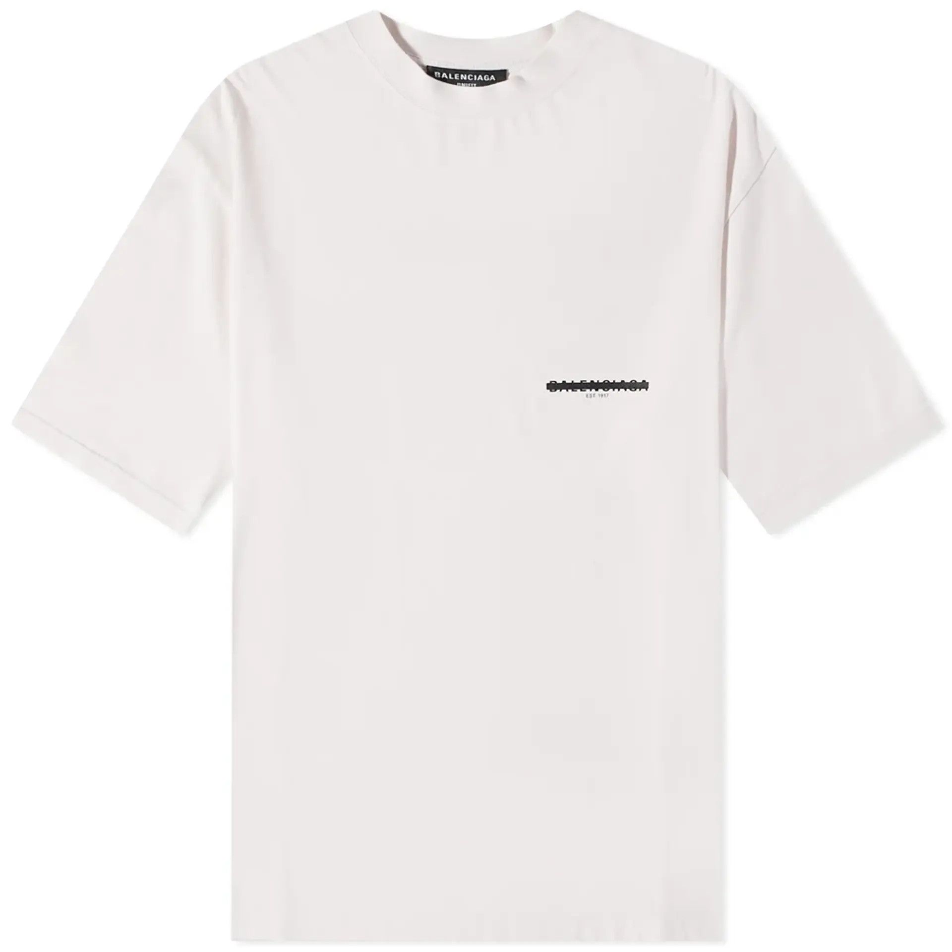 BALENCIAGA ホワイト Tシャツ L Balenciaga T-shirt with embroidered logo | Men's Clothing