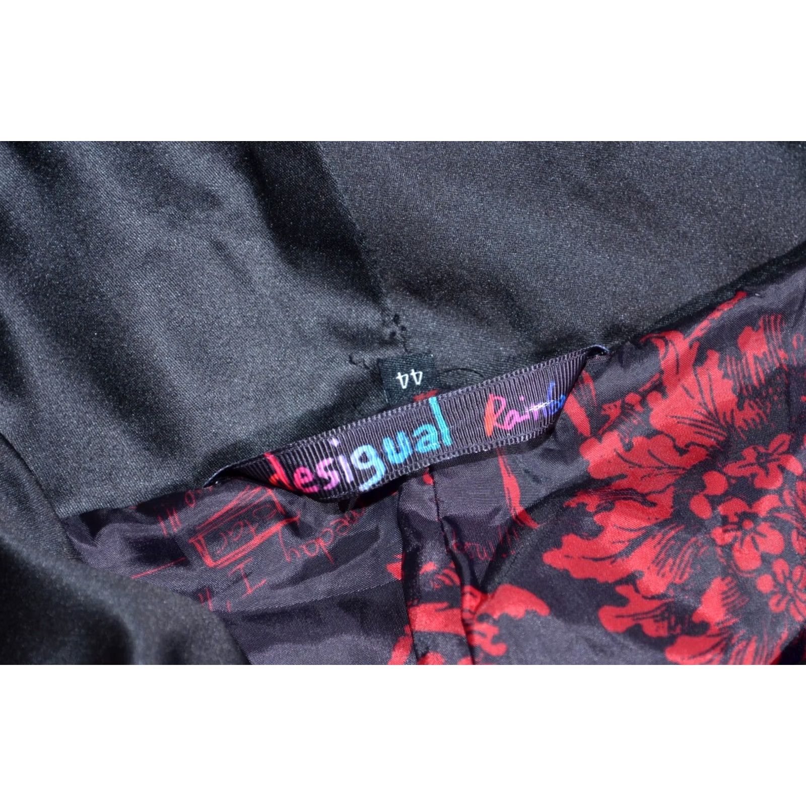 Desigual Desigual Coat Womens Black Long Overcoat with Pockets Belted Size 44 Regular XS? Size M / US 6-8 / IT 42-44 - 8 Thumbnail