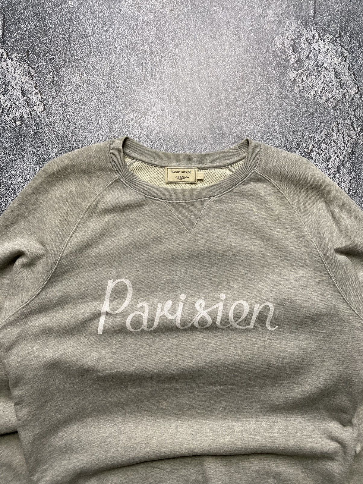 Maison Kitsune Maison Kitsune Parisien Big Logo Crew Neck Sweatshirt Size US L / EU 52-54 / 3 - 5 Thumbnail