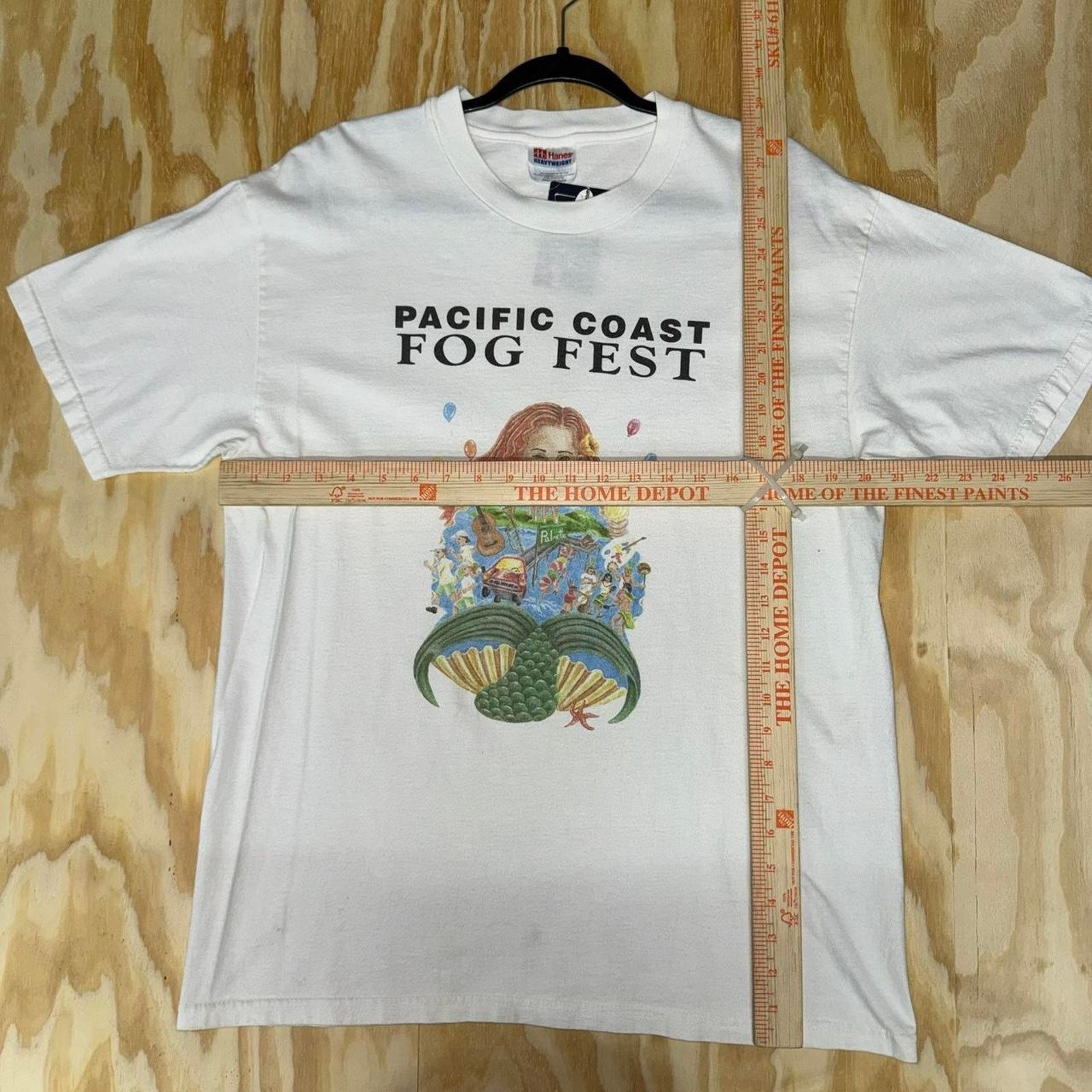 Hanes Vintage y2k pacific coast fog fest artist 2000s t-shirt Size US L / EU 52-54 / 3 - 3 Thumbnail