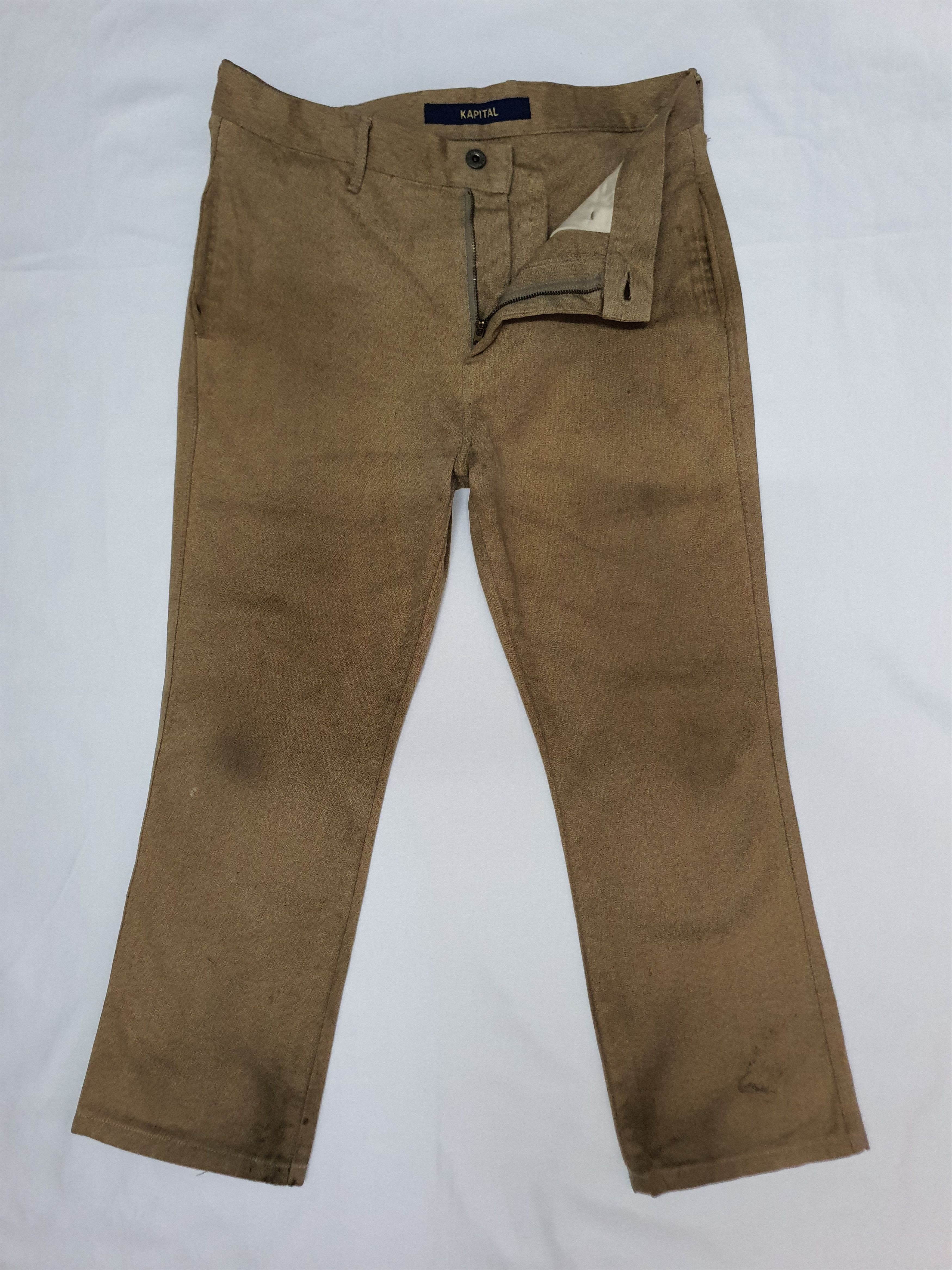 Japanese Brand Waist 32" KAPITAL Japan Brown Monkey Pants. Size US 32 / EU 48 - 8 Thumbnail