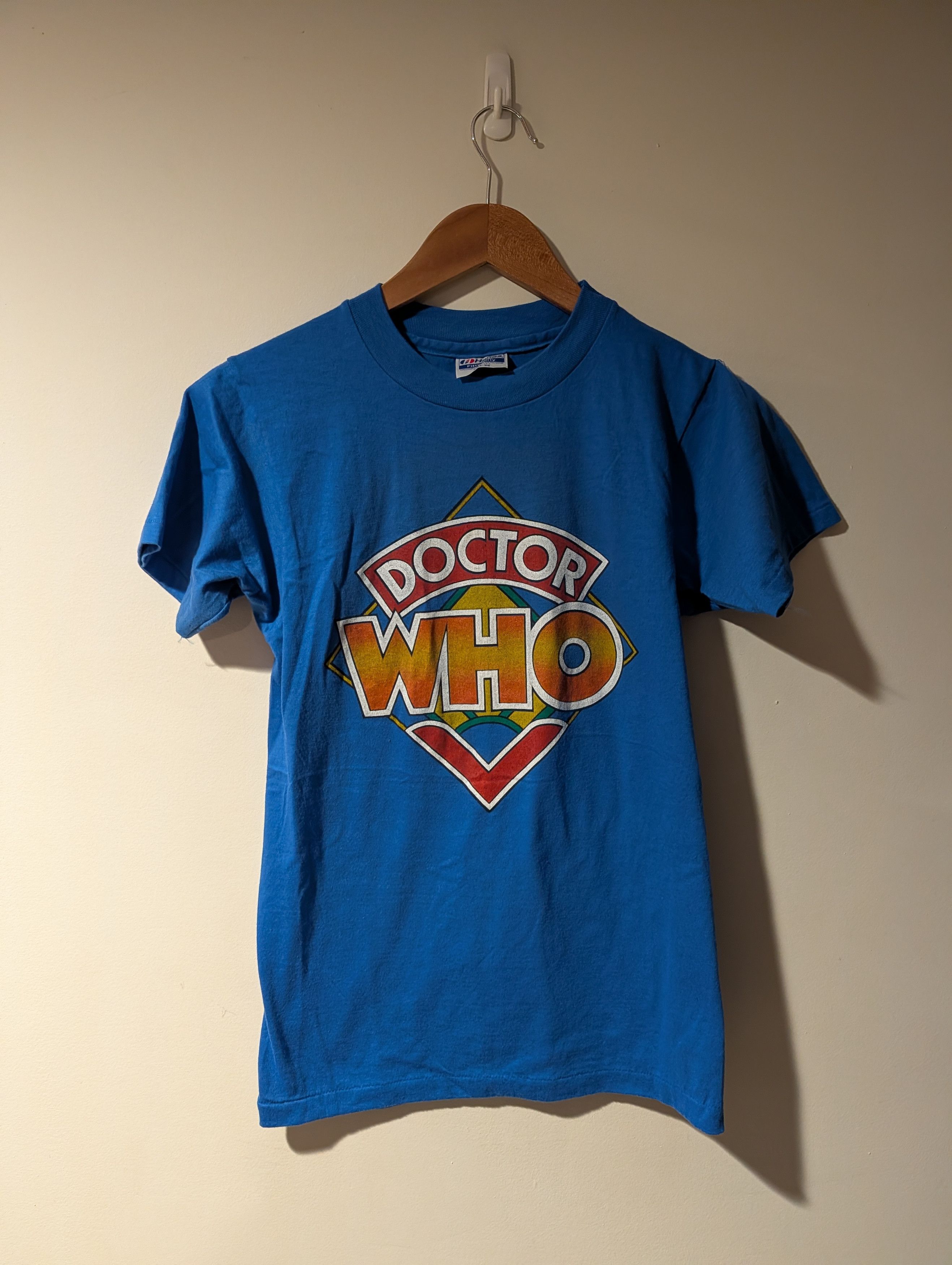 Hanes Vintage 80s Doctor Who Logo TV Show Promo Blue Small T-Shirt Size US S / EU 44-46 / 1 - 1 Thumbnail