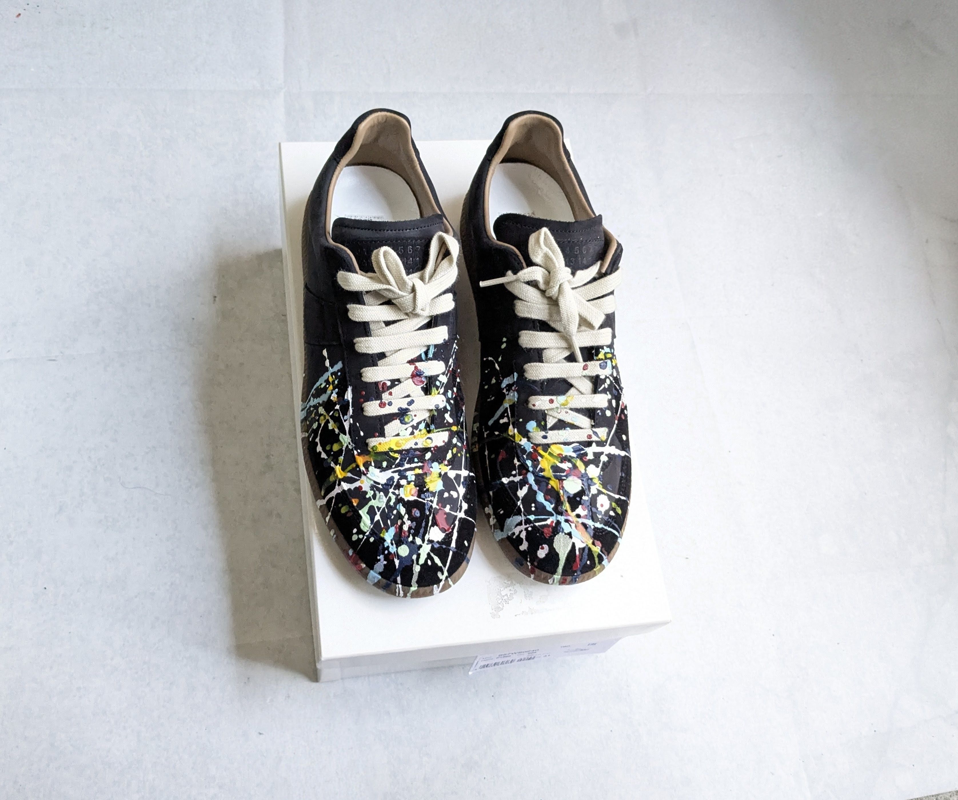Maison Margiela GAT Replica Black Paint Splatter 8 41 Low