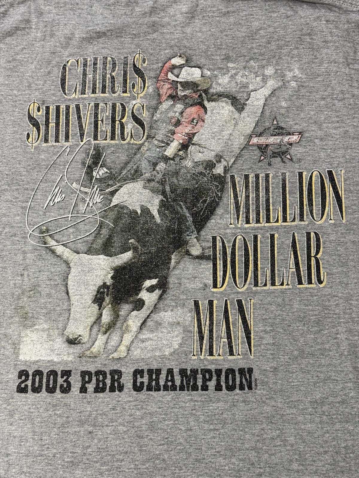 Wrangler PBR Wrangler Roder T-shirt Chris Shivers 2003 PBR Champ XL Size US XXL / EU 58 / 5 - 6 Thumbnail