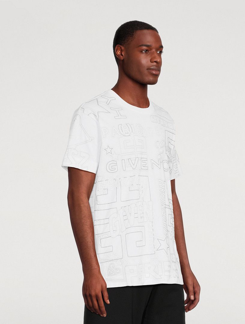 Givenchy o1w1db10325 Oversized Fit T-Shirt in White Size US L / EU 52-54 / 3 - 4 Thumbnail