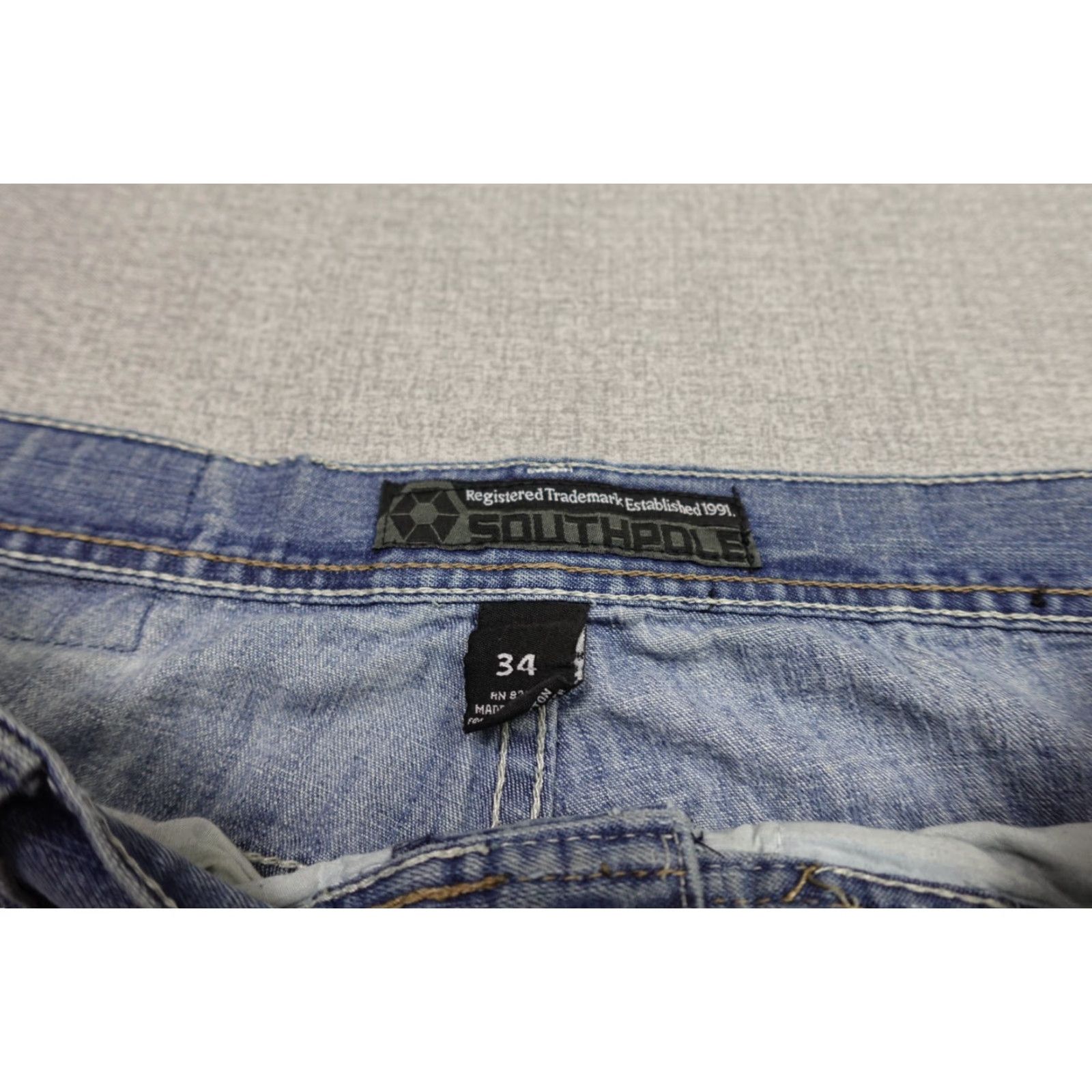 Southpole VINTAGE Southpole Mens Shorts 34 Blue Baggy Loose Fit Hip Hop Skater Retro Denim Size US 34 / EU 50 - 4 Thumbnail