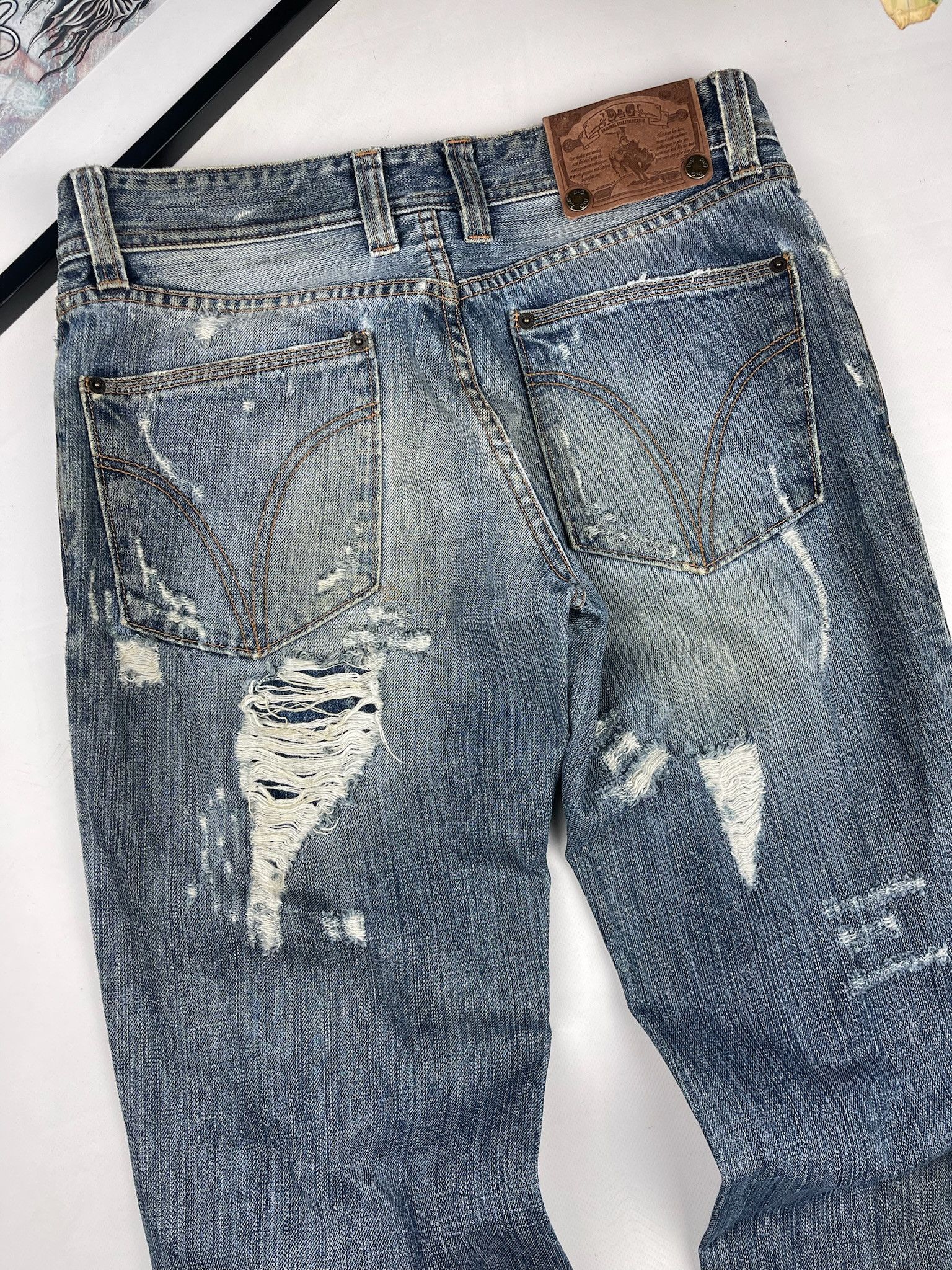 Dolce & Gabbana Vintage Dolce Gabbana Jeans Distressed Denim Size US 31 - 16 Thumbnail