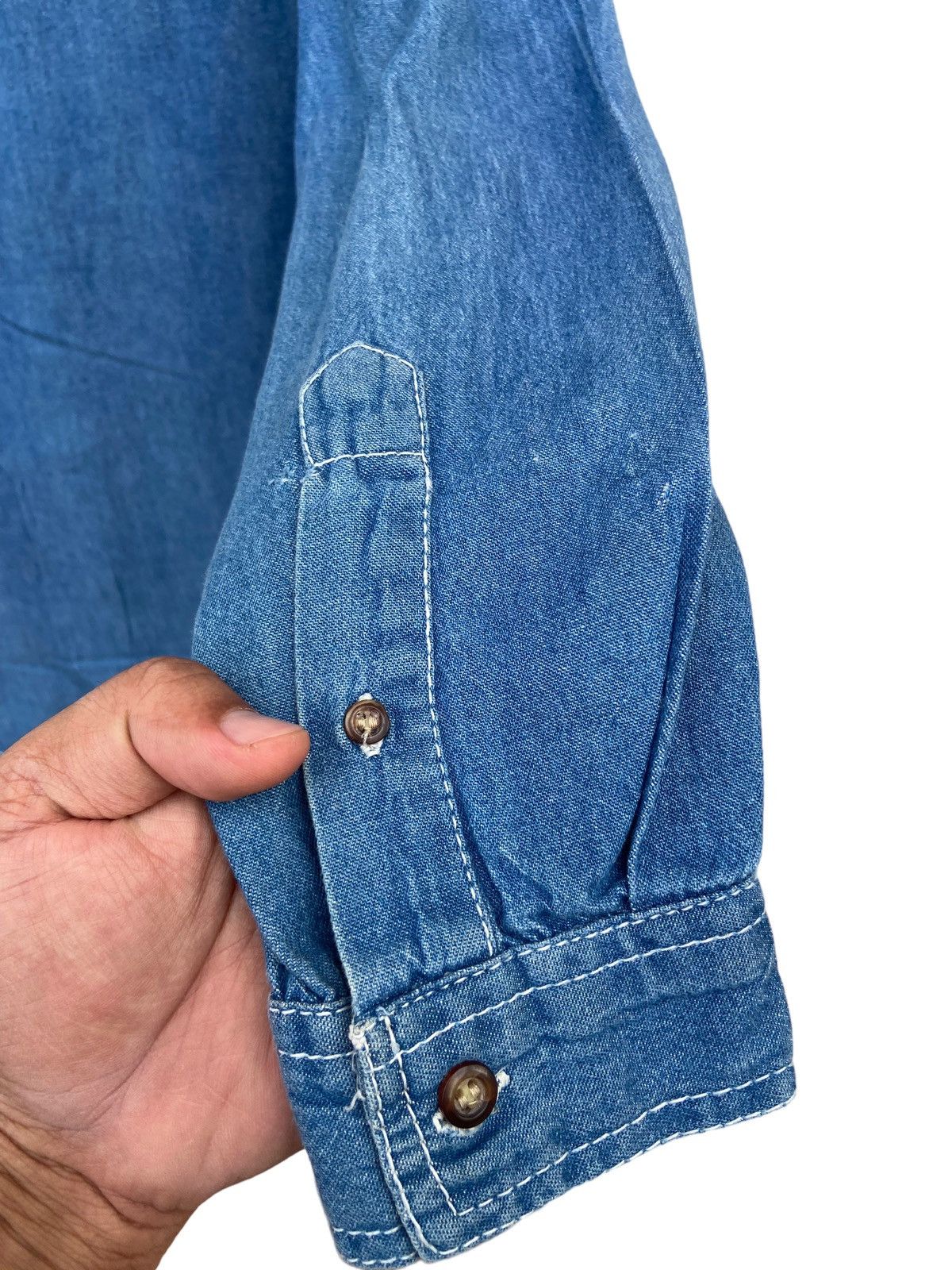 Japanese Brand Vintage M&M Denim Shirt Size US M / EU 48-50 / 2 - 4 Thumbnail