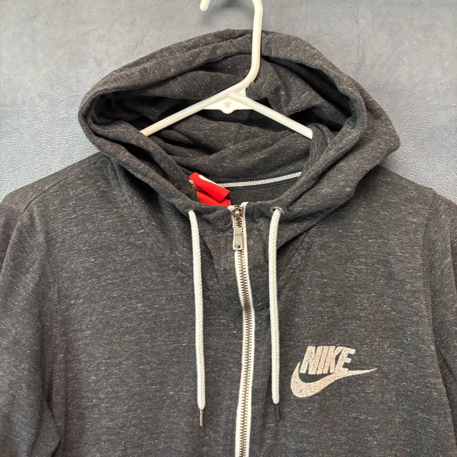 Nike Nike Women’s Large Gray Zip Hoodie Sweatshirt Light Organic Size L / US 10 / IT 46 - 3 Thumbnail