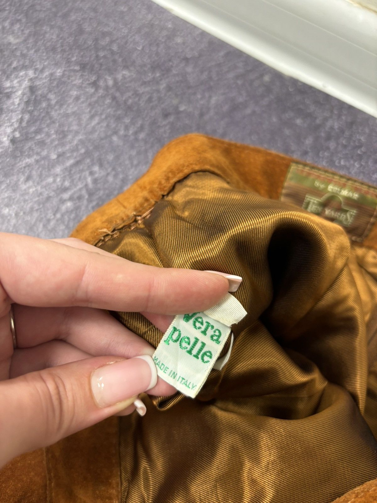 Colmar Vintage Colmar Ten Yards Luxury Vera Pelle Leather Skirt Size 30" / US 8 / IT 44 - 9 Thumbnail
