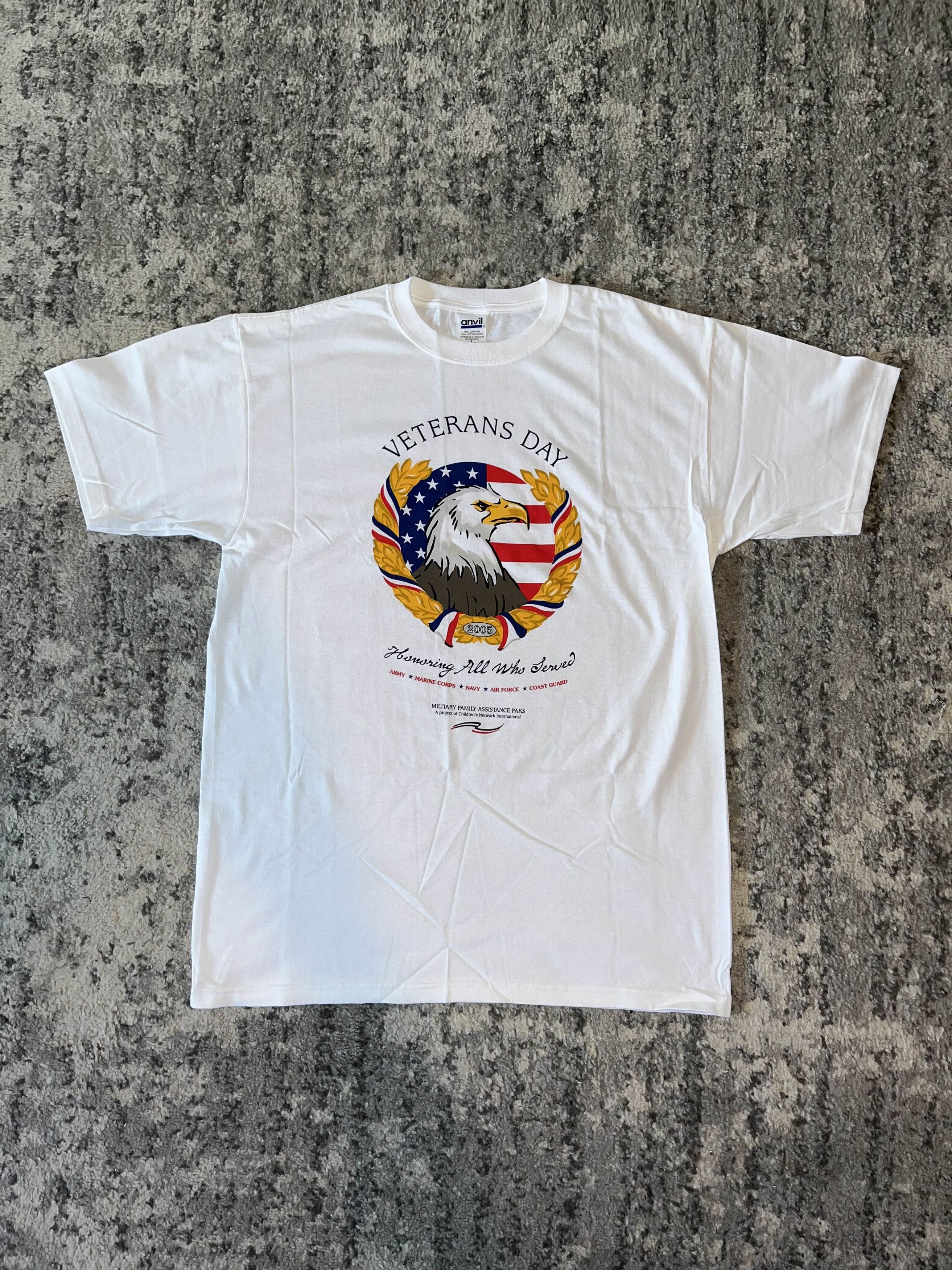 Vintage Vintage 90s/00s Veterans Day Bald Eagle Shirt Size US L / EU 52-54 / 3 - 1 Thumbnail