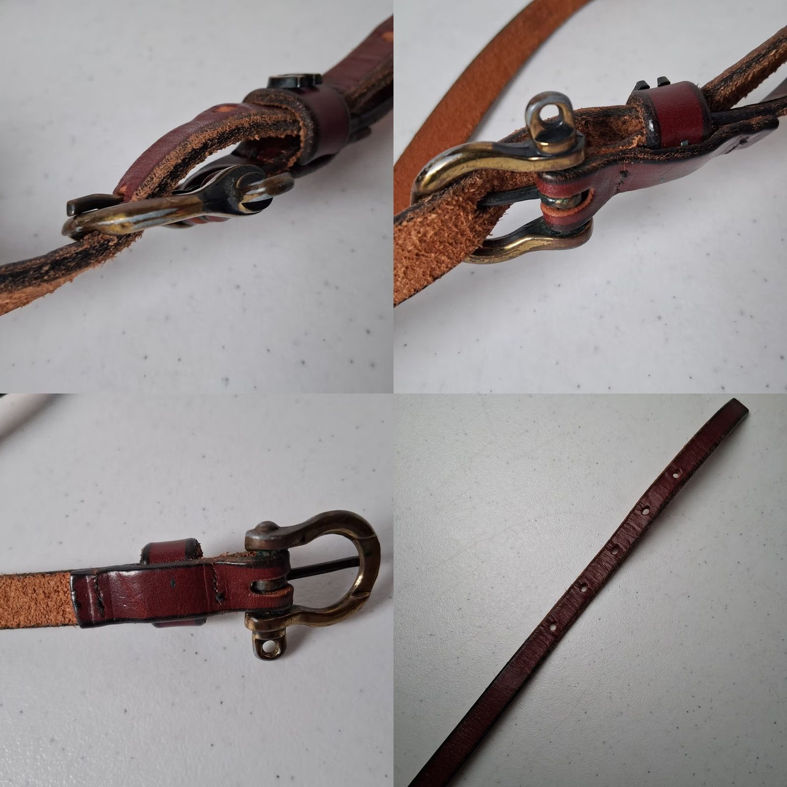 Etienne Aigner VINTAGE Etienne Aigner Belt Women 32 Leather Brass Buckle 1/2" Brown Adjustable Horsehoe Buckle Size ONE SIZE - 8 Thumbnail