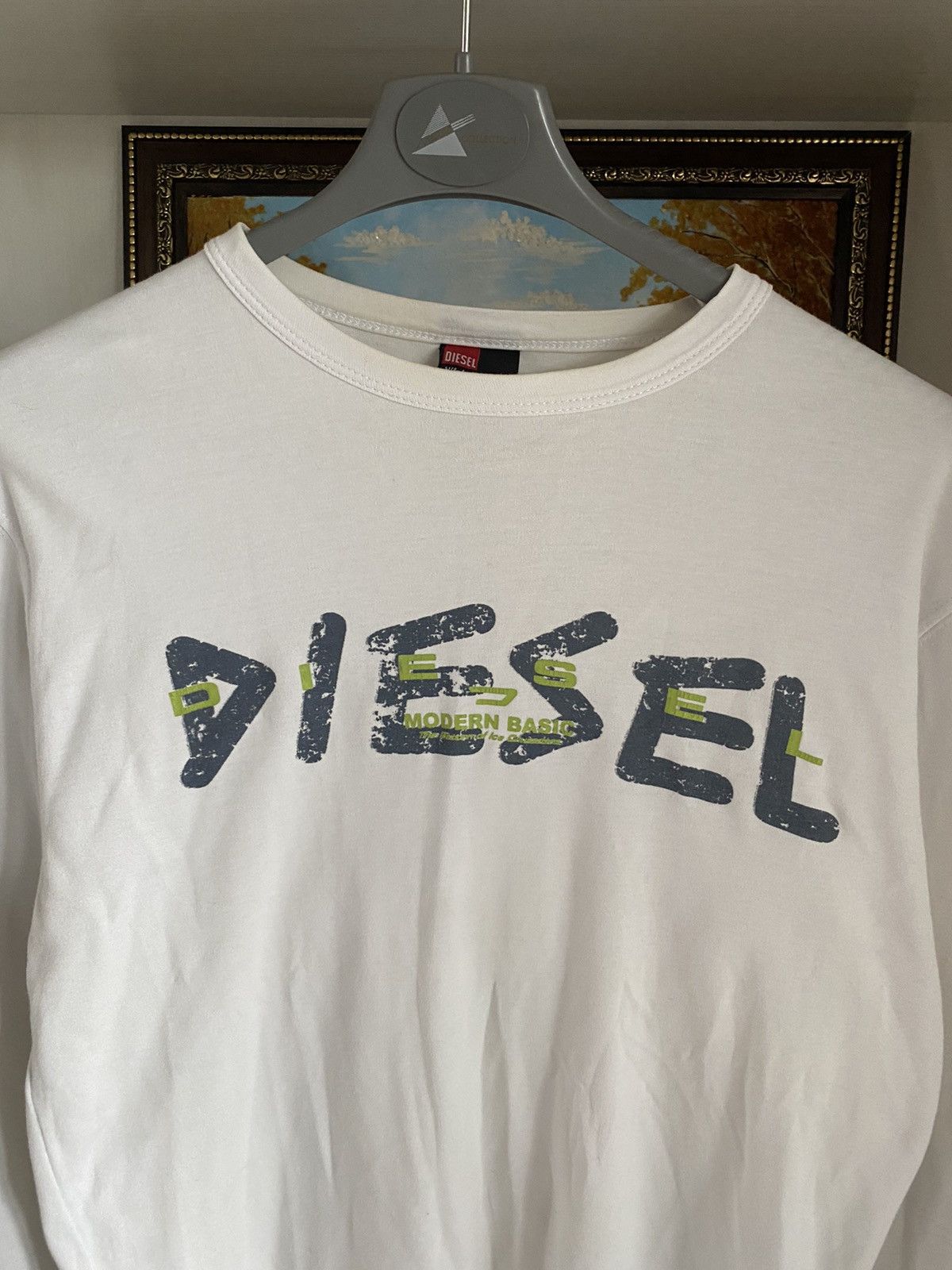 Diesel Vintage Rare Big Logo Diesel LongSleeve 2000s Y2k Streetwear Size US L / EU 52-54 / 3 - 3 Thumbnail