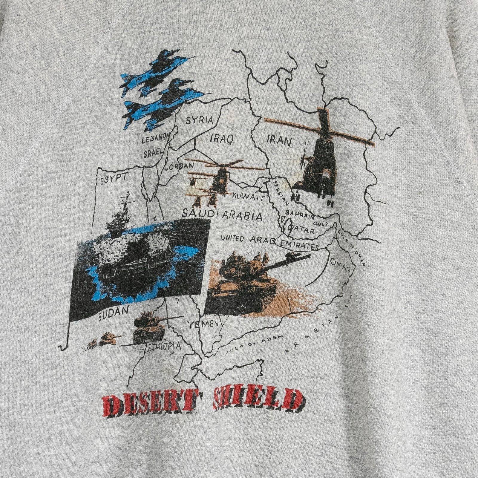 Vintage Vintage 90s Desert Storm Sweatshirt XL - Raglan Crewneck Size US XL / EU 56 / 4 - 3 Thumbnail