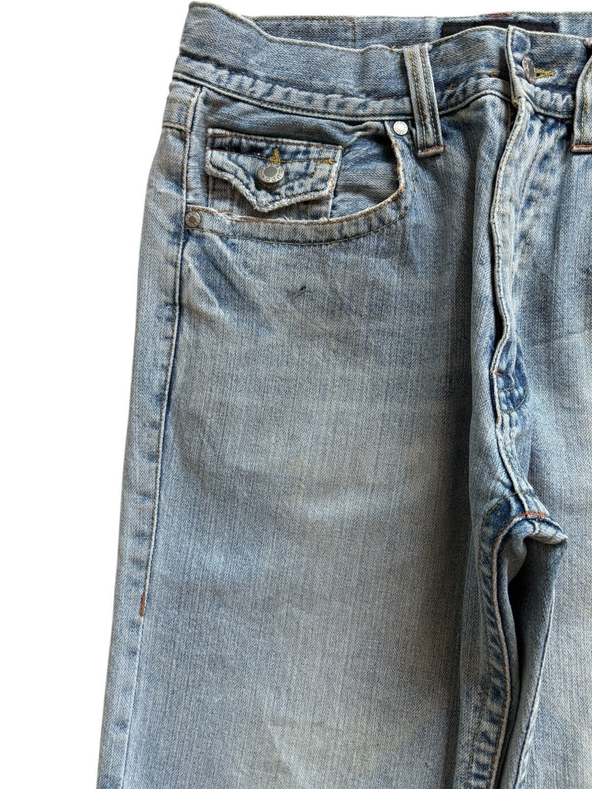 Dogtown × JNCO × Japanese Brand Vintage Zippo Mud Wash Distressed Ripped Baggy Jean Shorts Size US 31 - 5 Thumbnail