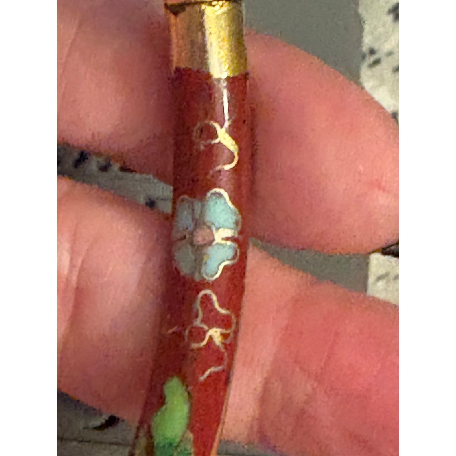 Other Vintage Cloisonné Hinged Bangle Bracelet Size ONE SIZE - 14 Thumbnail