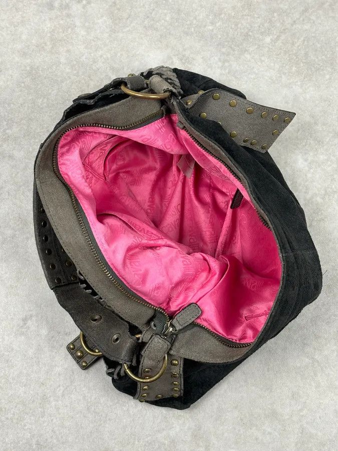 Roberto Cavalli AW2008 Cavalli Black Fur Suede Shoulder Bag Size ONE SIZE - 12 Thumbnail