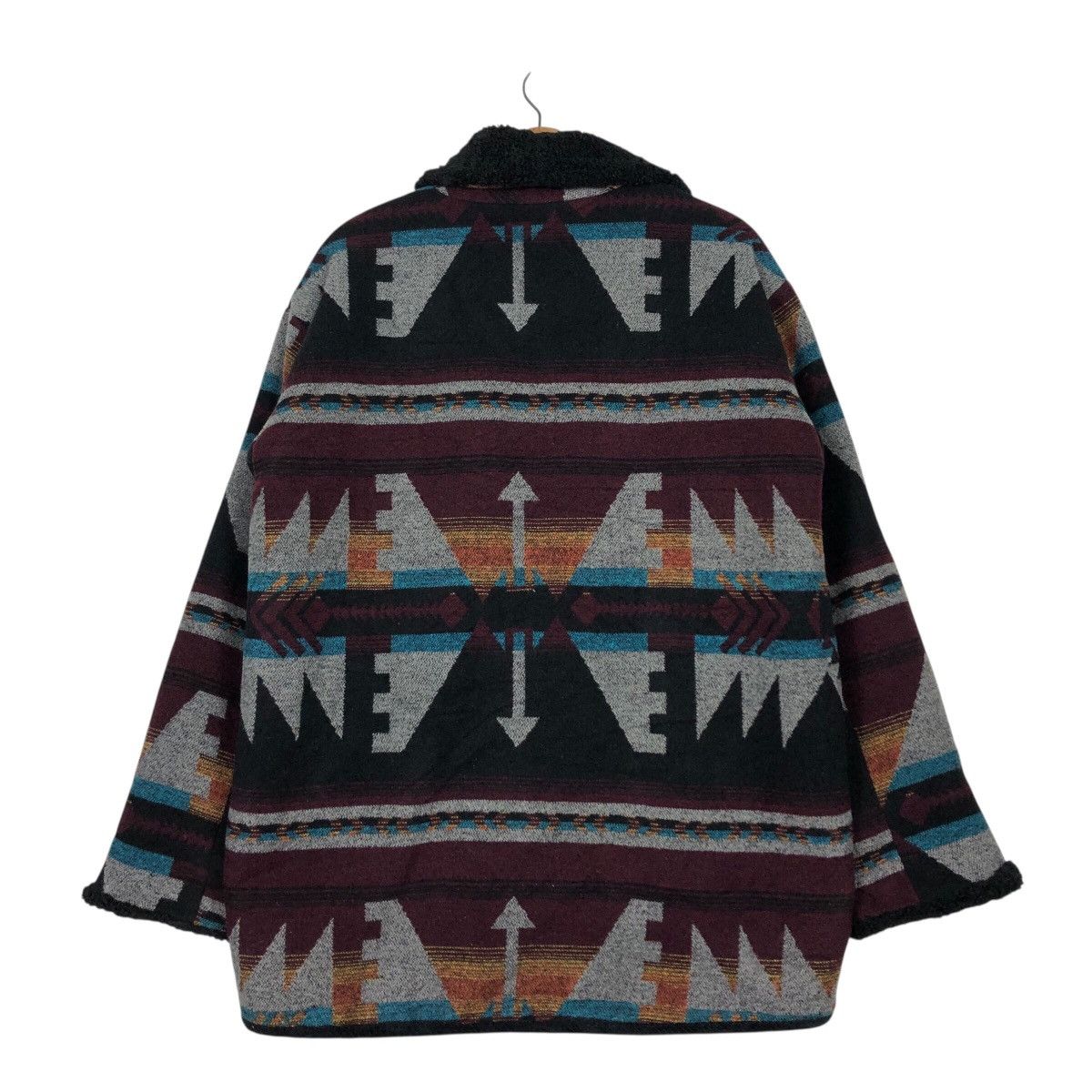 Japanese Brand 📌Vintage Wool Jacket Button Titicaca Navajo Native Design Size US M / EU 48-50 / 2 - 9 Thumbnail