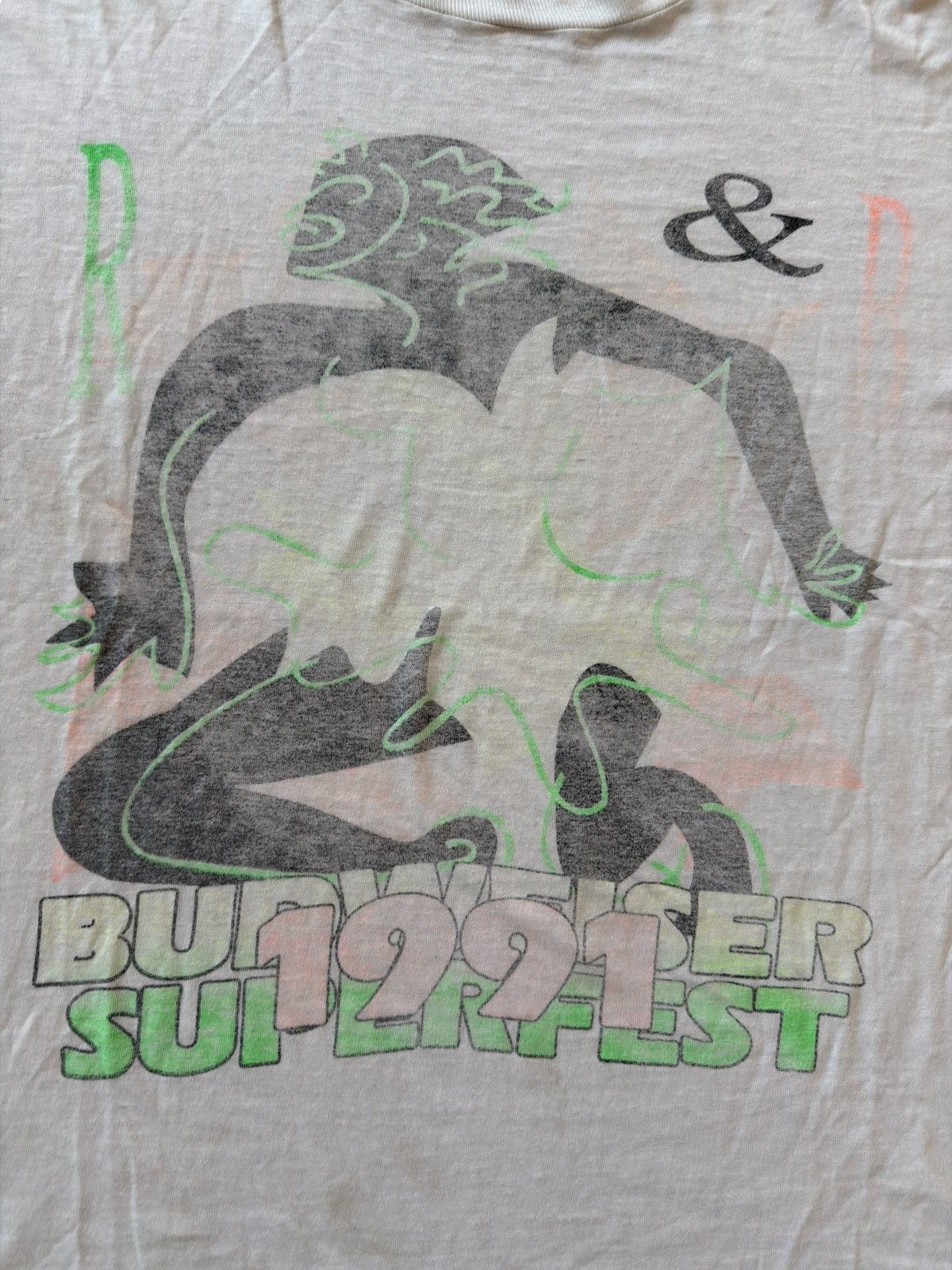 Band Tees *RARE* Vintage Budweiser R&B Superfest LL Cool J tee 1991 Size US L / EU 52-54 / 3 - 2 Thumbnail