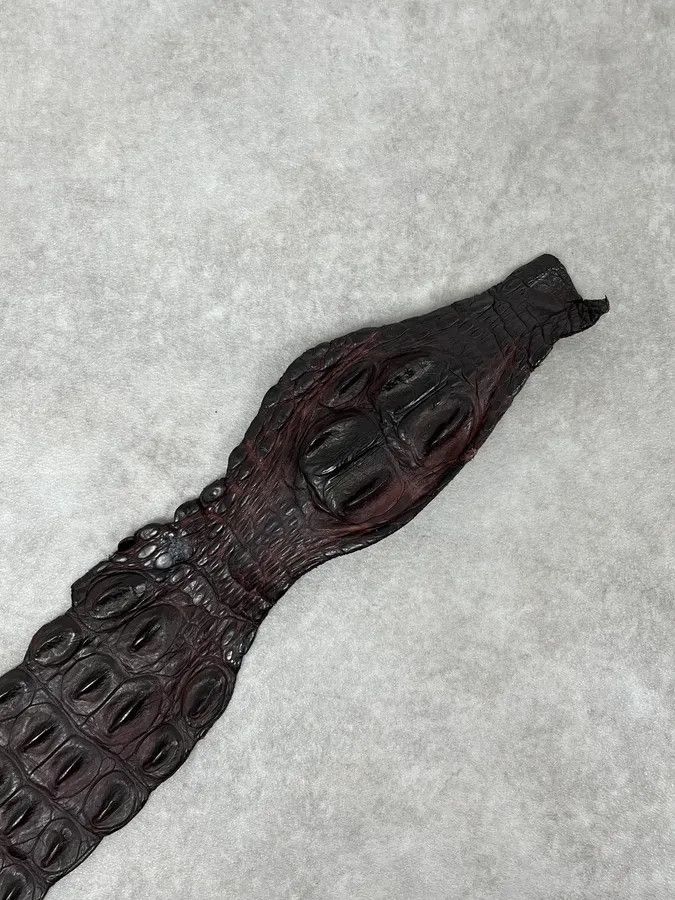 Roberto Cavalli SS2005 Roberto Cavalli Brown Corcodile Leather Belt Size ONE SIZE - 6 Thumbnail