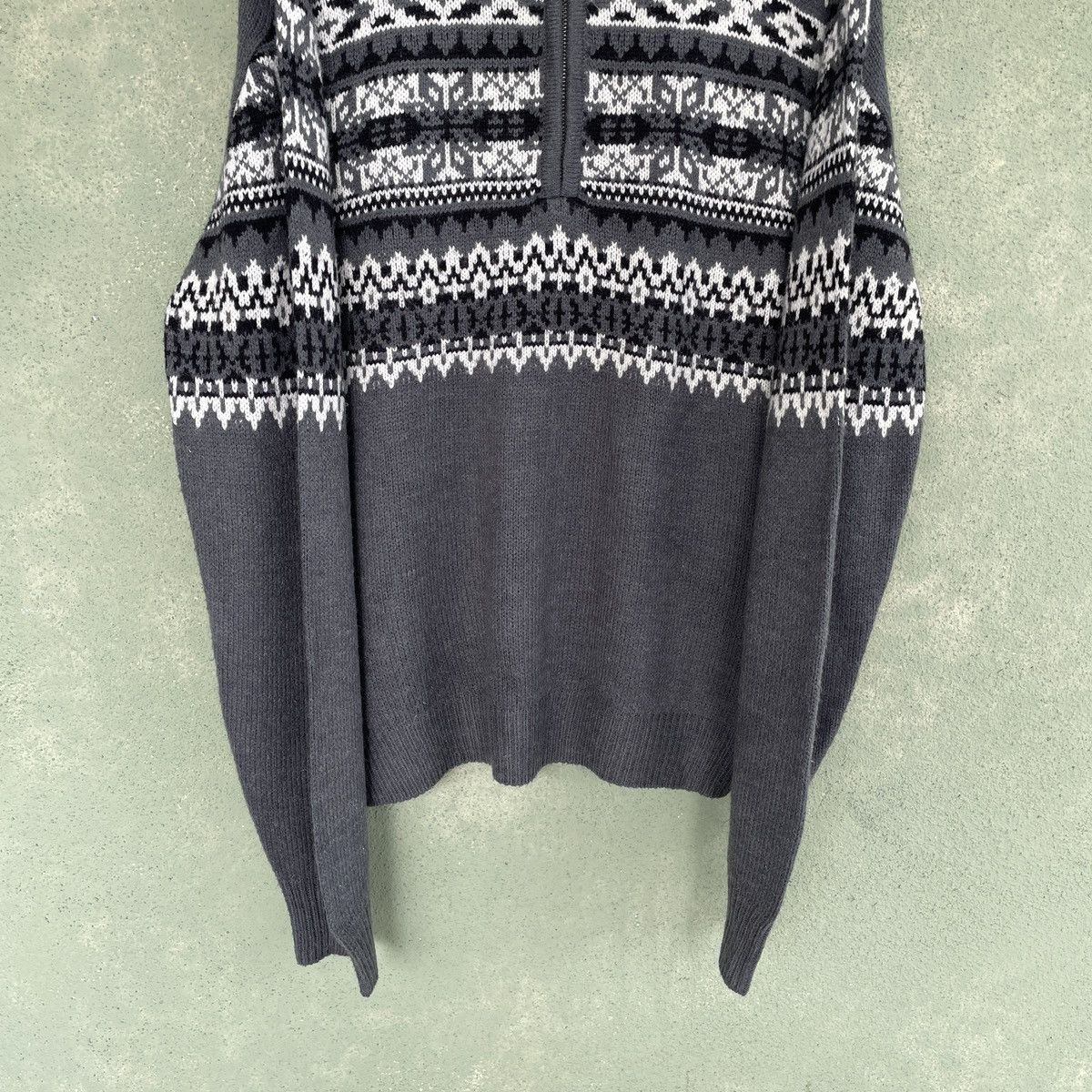 Homespun Knitwear × Japanese Brand Vintage Japanese HalfZip Knitwear Sweater Jumper Size US L / EU 52-54 / 3 - 5 Thumbnail
