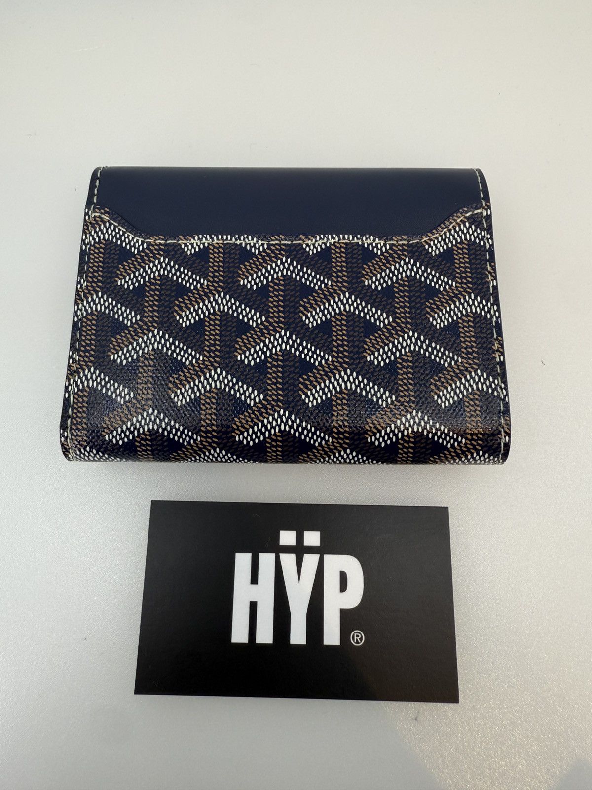 Goyard Saint Gabriel Painted Wallet Navy Blue