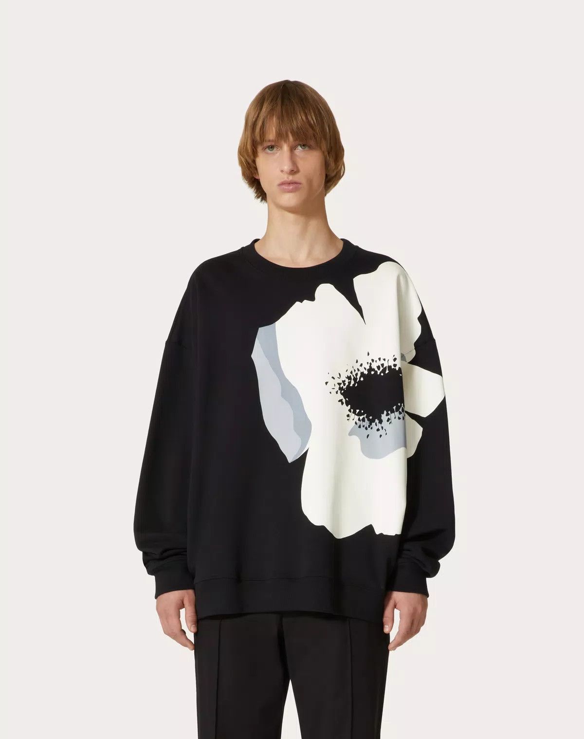 Valentino oc11z0725 Cotton Crewneck Sweatshirt in Black Size US S / EU 44-46 / 1 - 4 Thumbnail