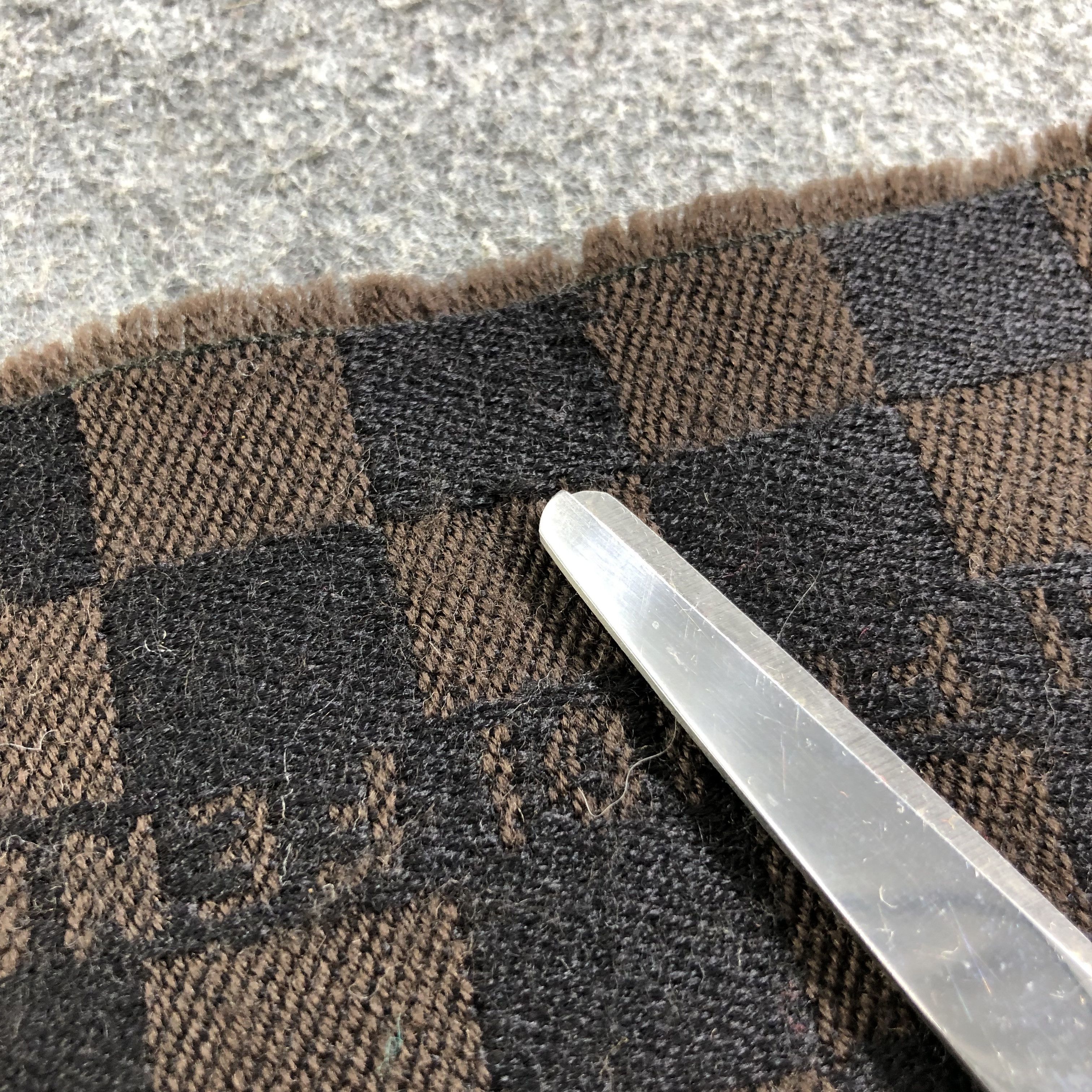Fendi FENDI Checkered Wool Scarf Muffler Neckwear V2103 Size ONE SIZE - 8 Thumbnail