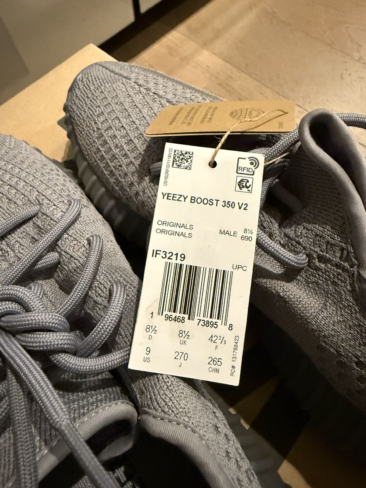 Adidas ADIDAS YEEZY BOOST 350 V2 STEEL GREY SIZE 9 NEW WITH BOX Size US 9 / EU 42 - 10 Thumbnail