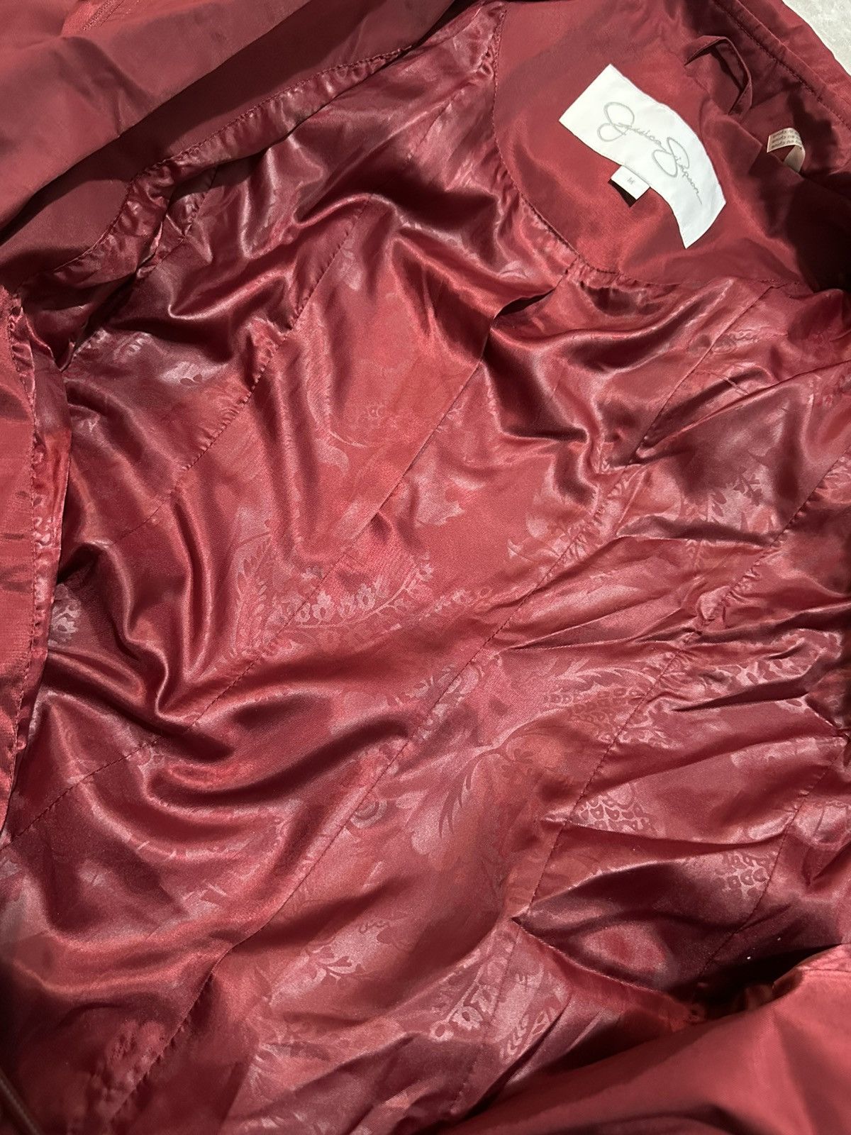 Jessica Simpson Jessica Simpson Crimson Ruffle Trench Coat Size M / US 6-8 / IT 42-44 - 9 Thumbnail