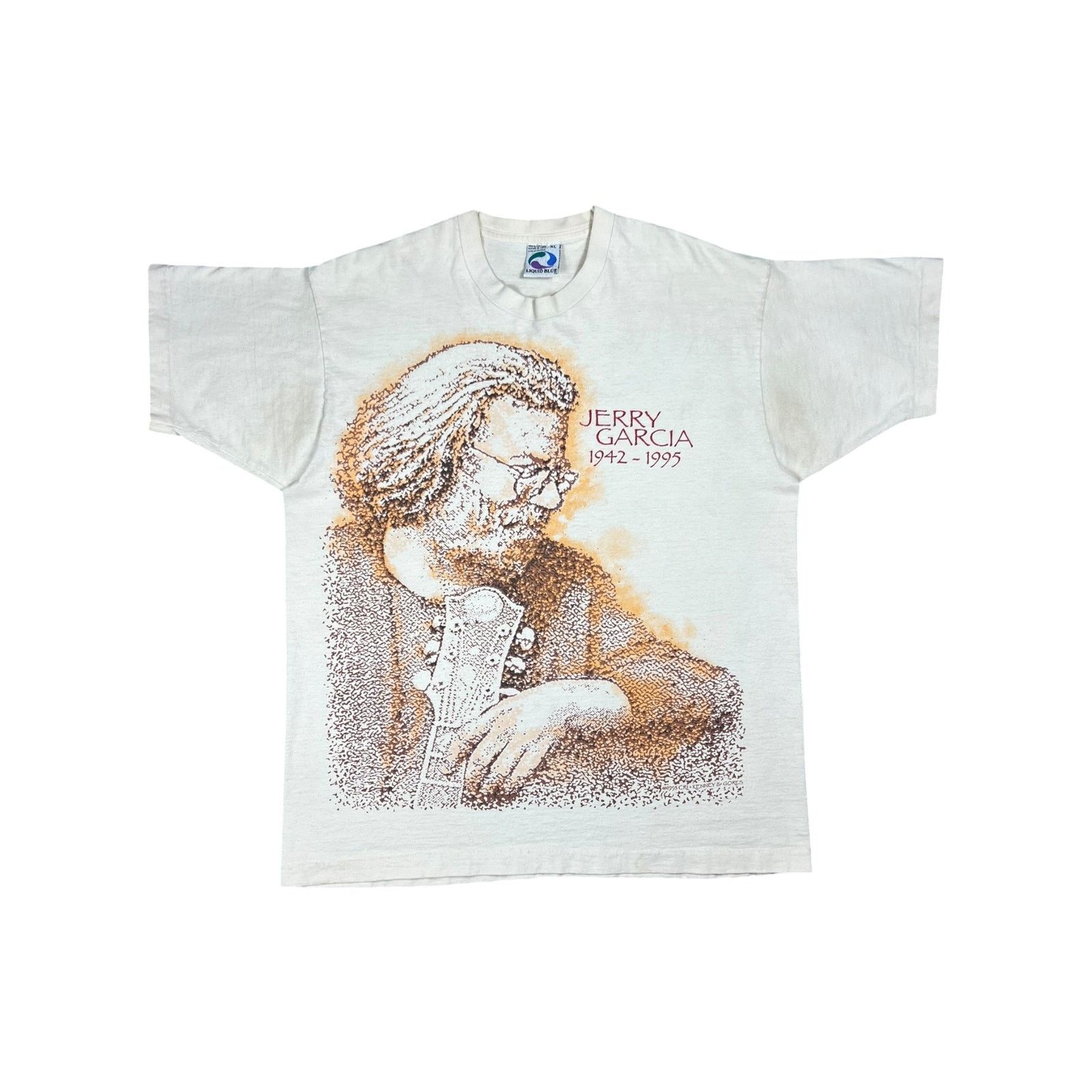 Band Tees × Grateful Dead × Vintage 1995 Liquid Blue Jerry Garcia Grateful Dead AOP band tee Size US XL / EU 56 / 4 - 1 Thumbnail
