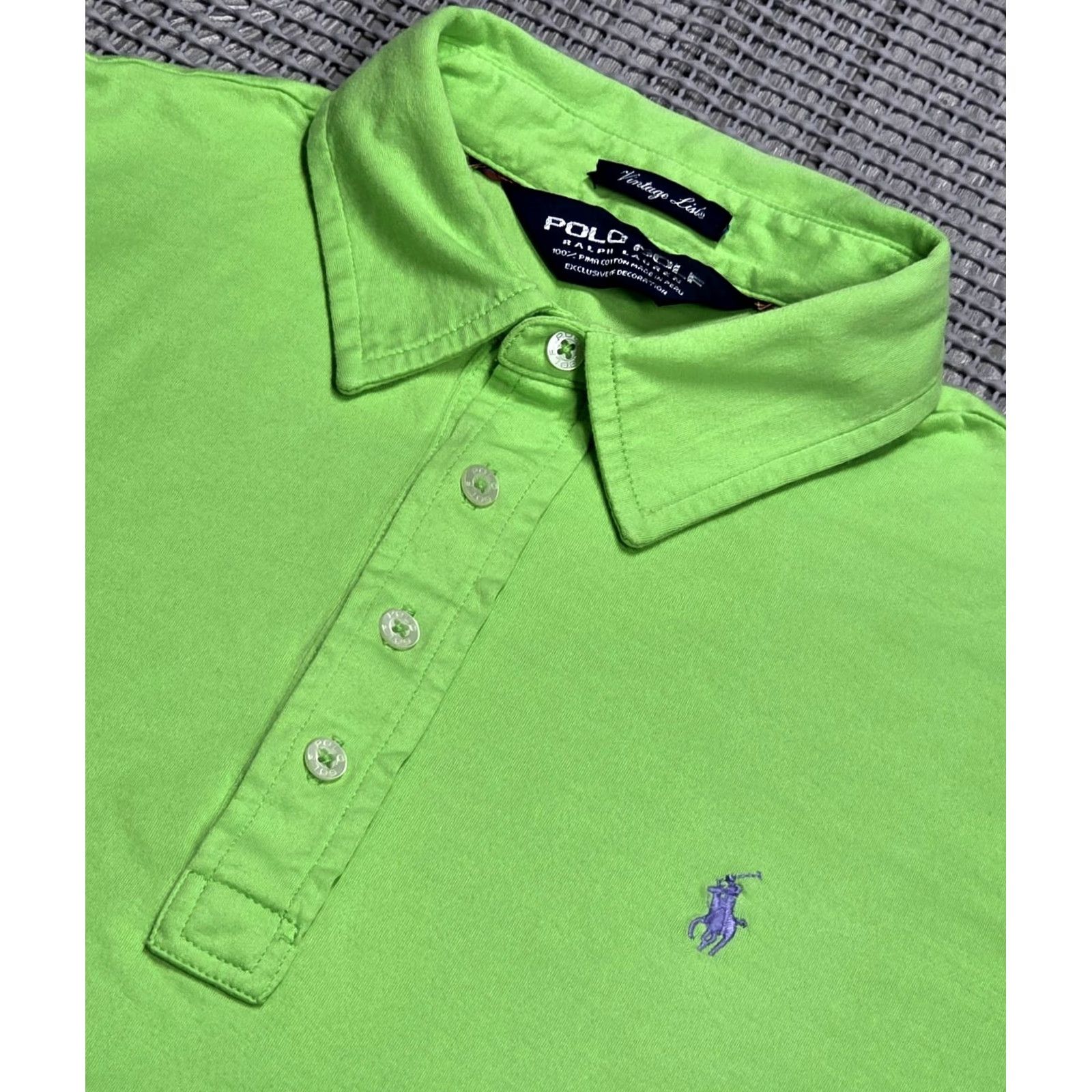 Ralph Lauren Ralph Lauren Polo Golf Shirt Green M Men Short Sleeve Pima Cotton Lisle Embroidered Button Collar Casual Golf Size US M / EU 48-50 / 2 - 4 Thumbnail