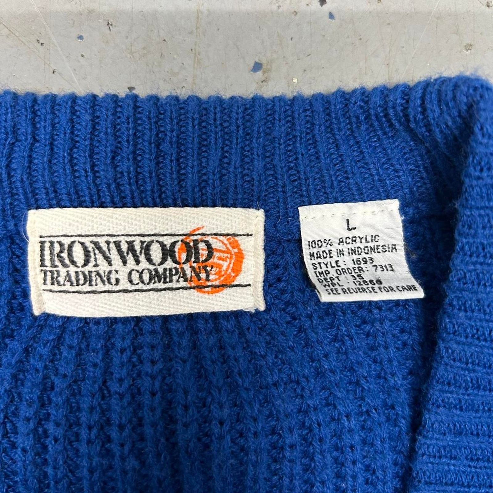 Other Blue vintage 80s/90s cardigan sweater Size L / US 10 / IT 46 - 3 Thumbnail
