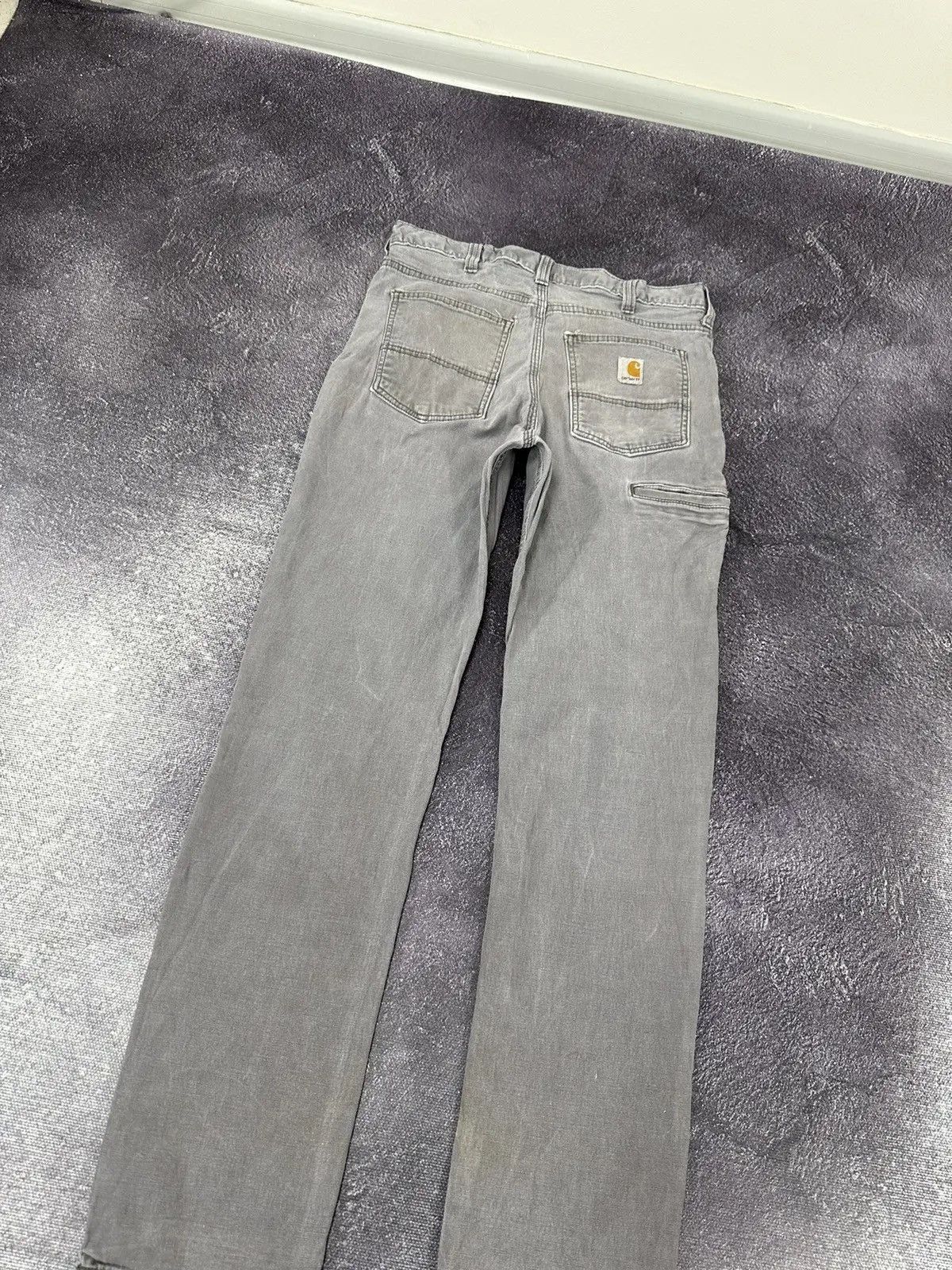 Carhartt × Vintage Vintage Carhartt USA Gray Denim Work Hype Pants Jeans Size US 33 - 4 Thumbnail
