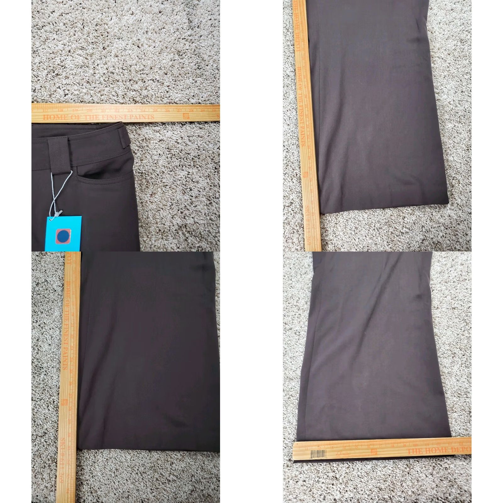 Vintage Lane Bryant Pants Womens Brown Wide-Leg Relaxed Fit NWT Size 6 Inseam 31" Polyester Rayon Spandex Dress Pants Pockets Zipper Button Vintage: No Size 30" / US 8 / IT 44 - 8 Thumbnail