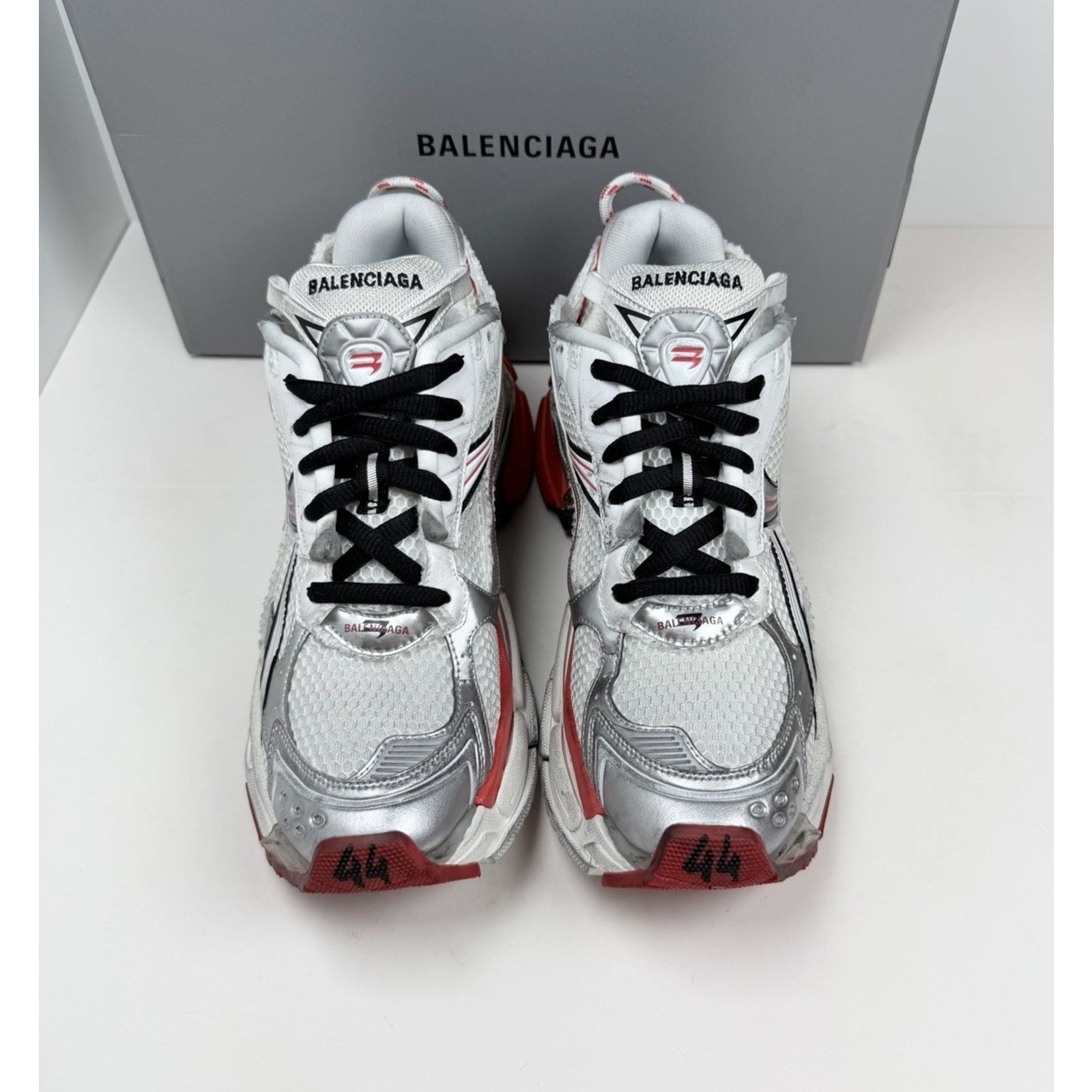 Balenciaga Size 44EU/11US - Balenciaga Runner White Red NEW Size US 11 / EU 44 - 3 Thumbnail