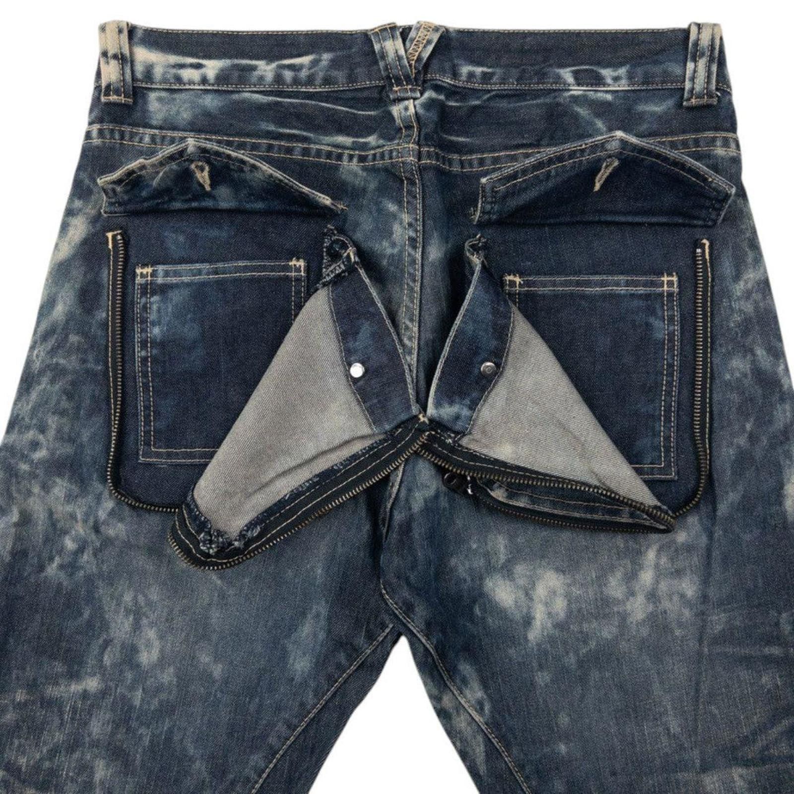 Other Vintage PPFM Curved Stacked Leg Denim Jeans Size W33 Size US 33 - 5 Thumbnail