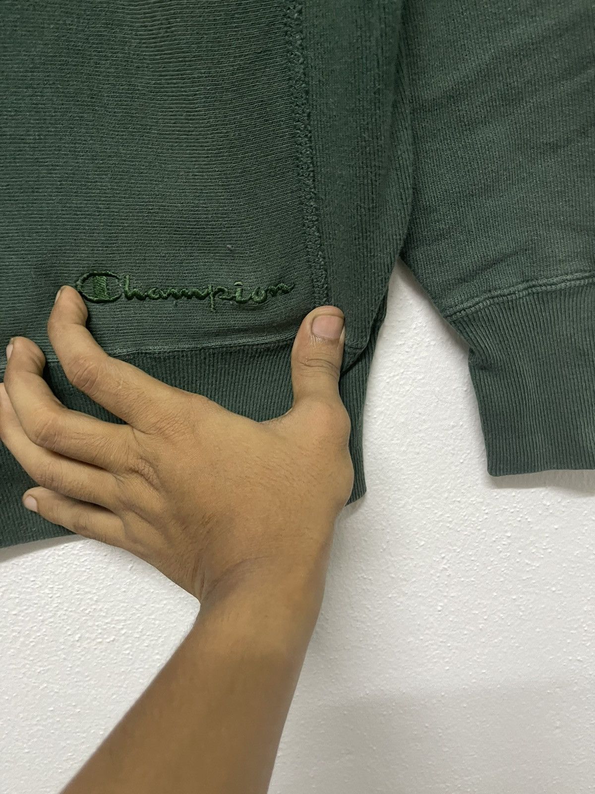 Champion × Vintage VINTAGE CHAMPION X MILKFED BOX LOGO HOODIE GREEN COLOUR Size US S / EU 44-46 / 1 - 13 Thumbnail