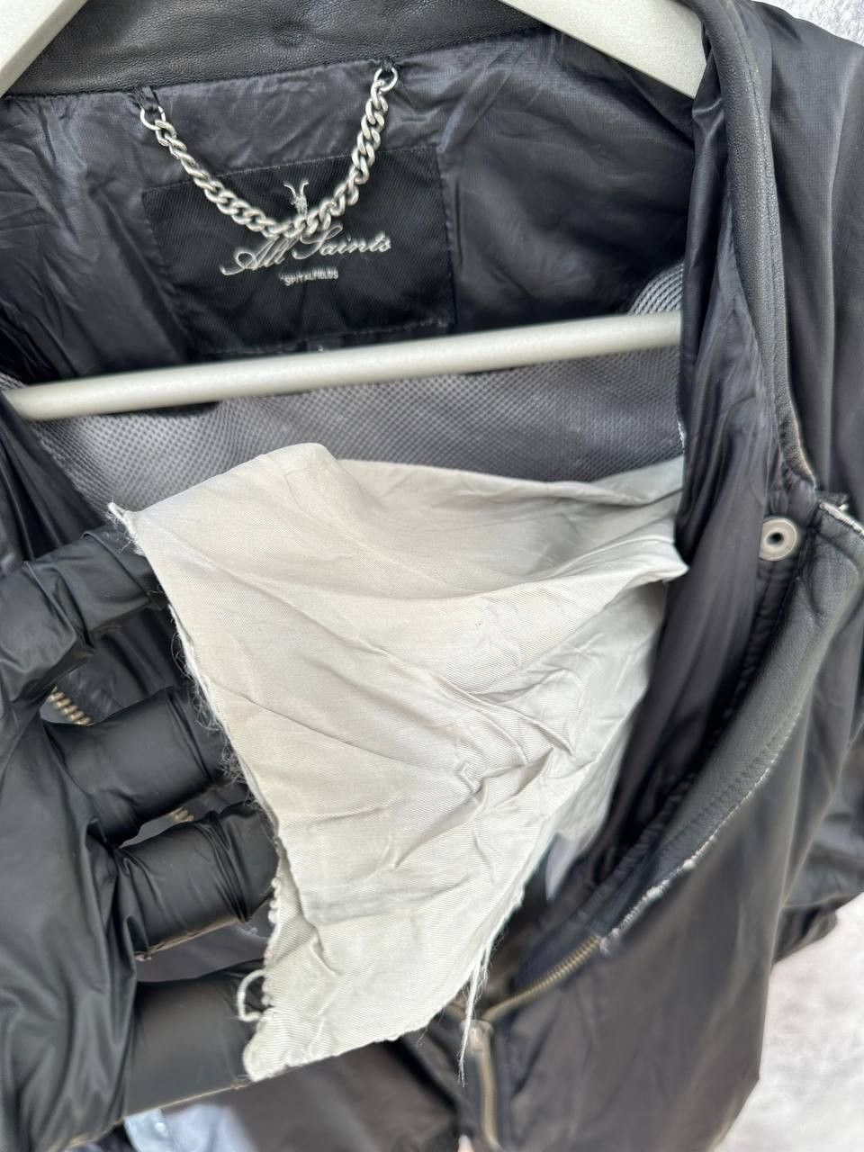 Allsaints × Vintage Allsaints Howard Nylon Jacket Vintage Long Sleeve Bomber Size L / US 10 / IT 46 - 12 Thumbnail