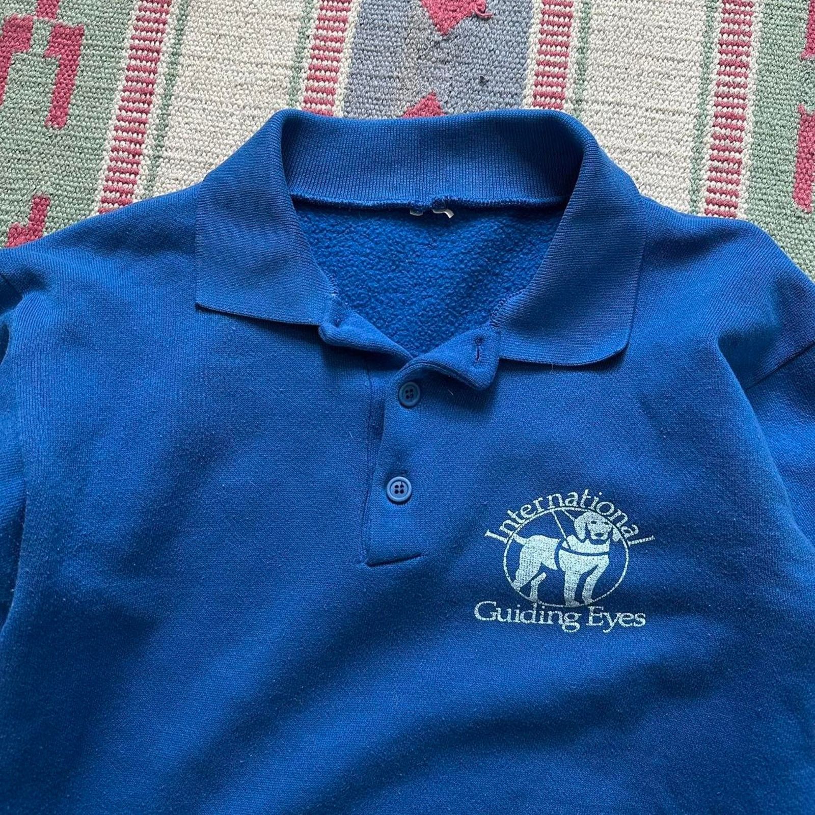 Vintage vintage 70s 80s dog walking blind rugby Crewneck sweatshirt Size S / US 4 / IT 40 - 1 Thumbnail